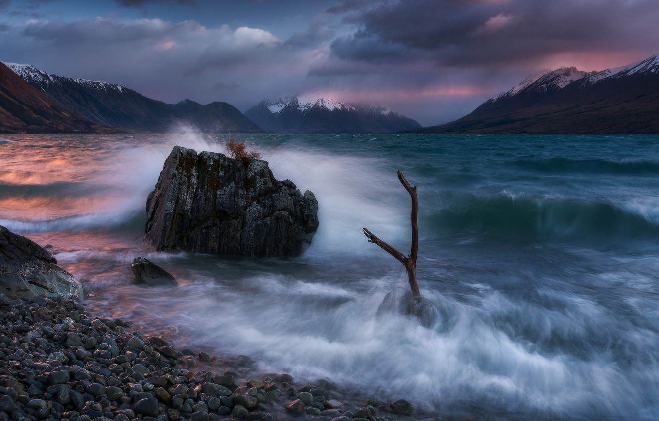 New Zealand Mountains Dawn Lake Wallpapers