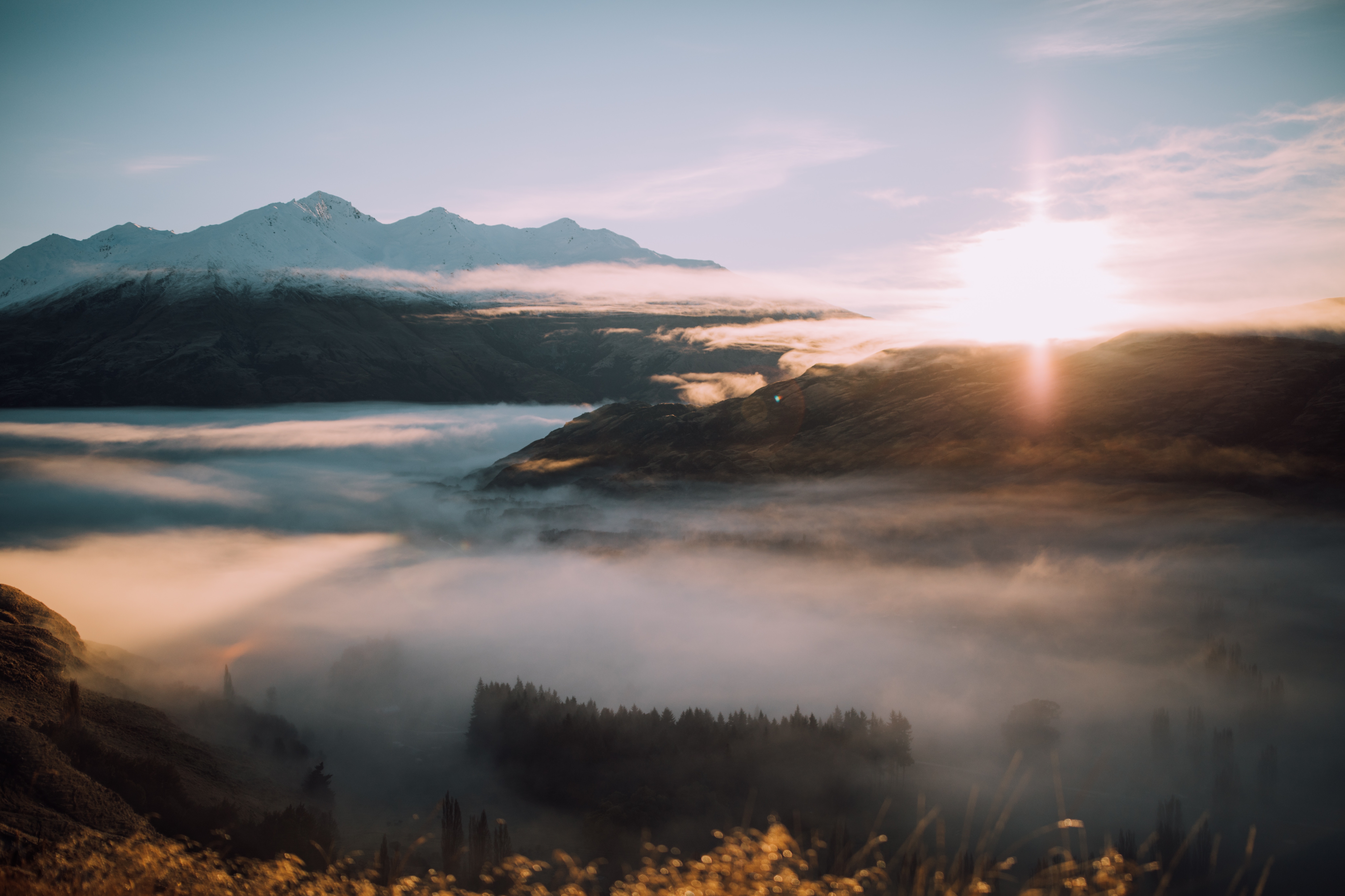 New Zealand Mountains Dawn Lake Wallpapers