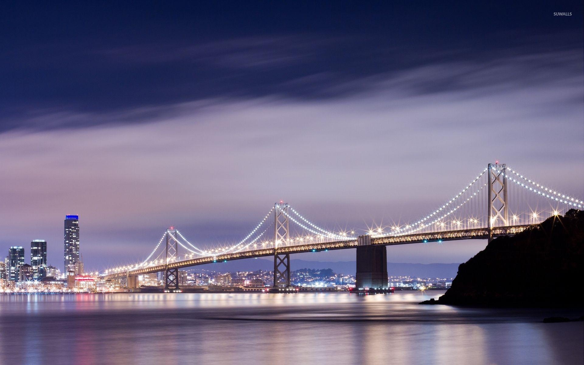 Oakland Bay Bridge In Evening Wallpapers