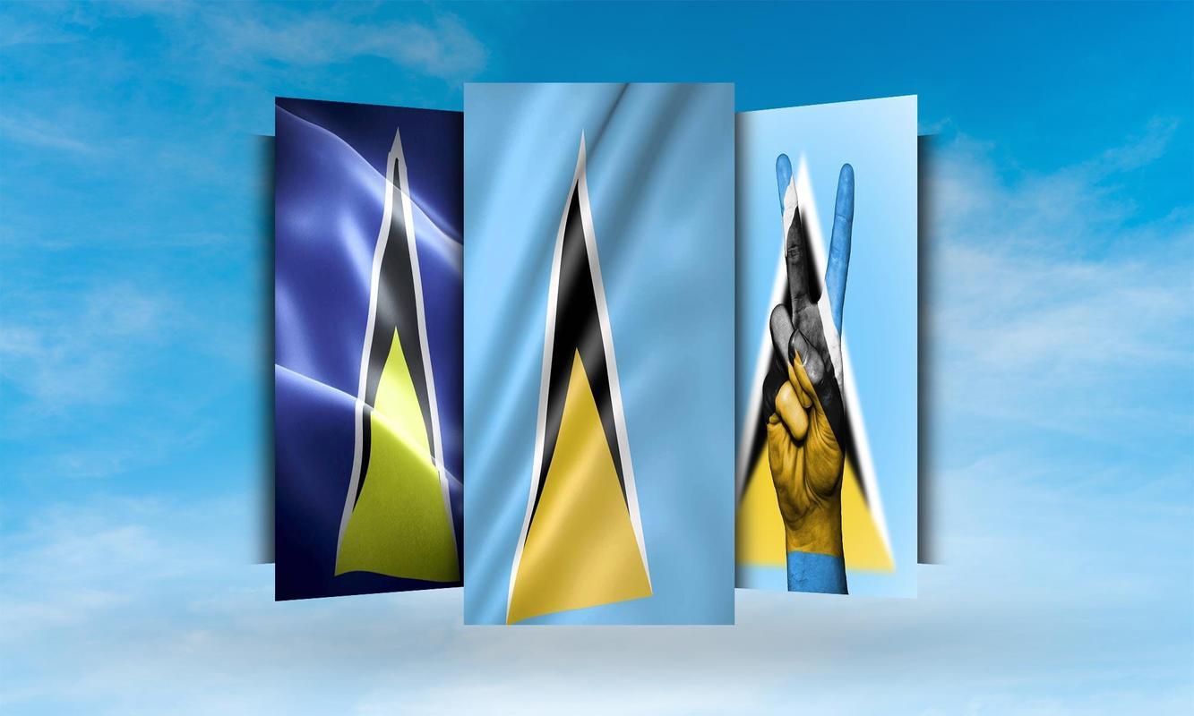 Saint Lucia Flag Wallpapers