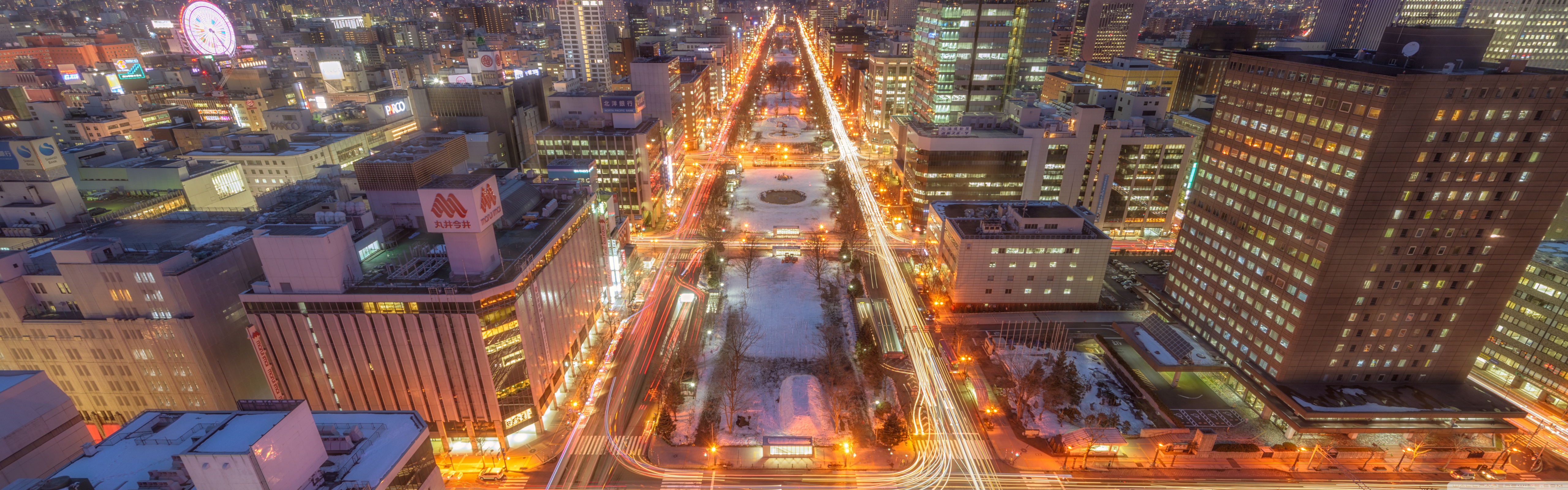 Sapporo Japan At Night Wallpapers