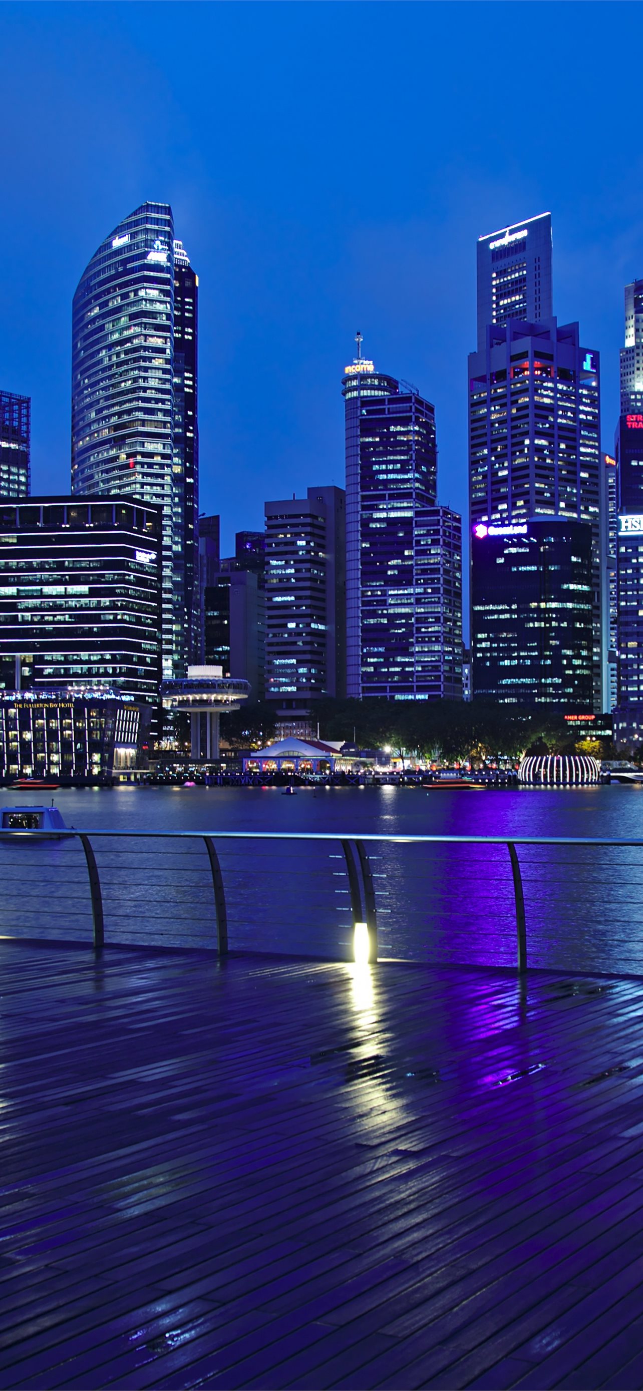 Singapore Building Reflection On Lake Wallpapers