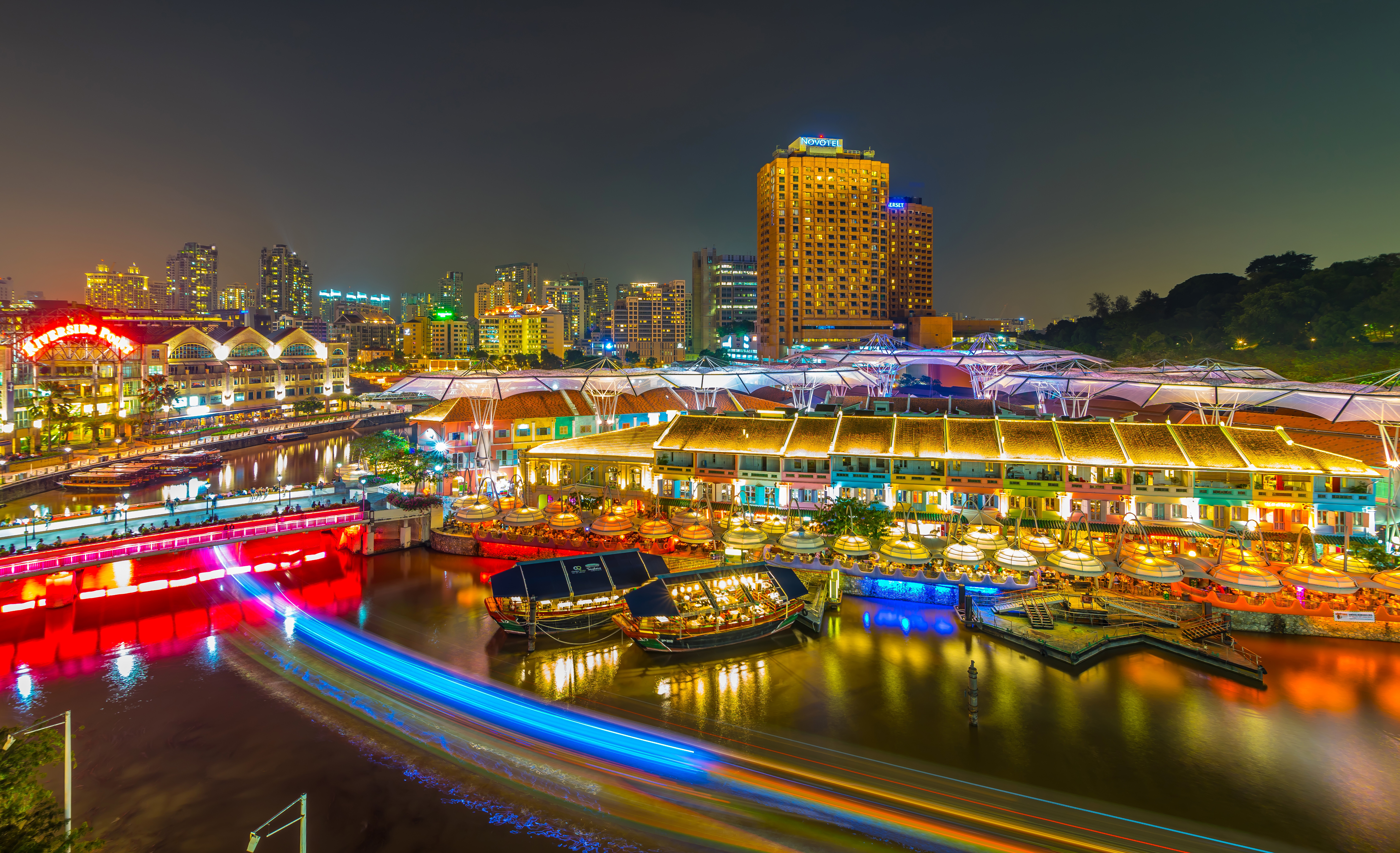 Singapore City At Night Wallpapers