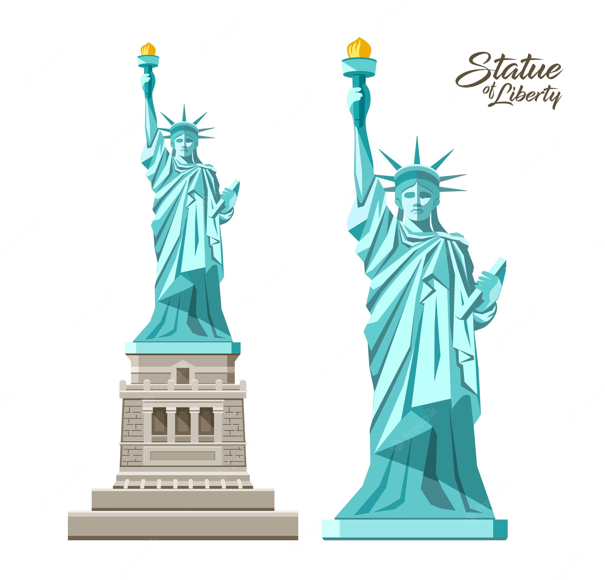 Statue Of Liberty Gradient Art Wallpapers