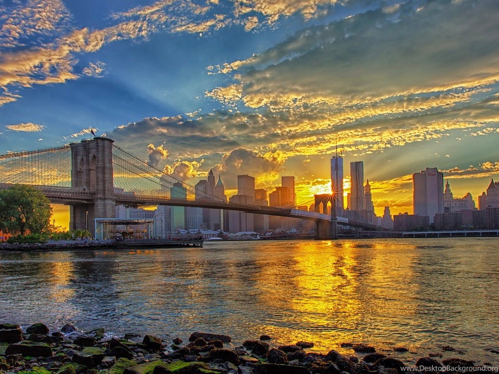 Sunrise Over Lower Manhattan Wallpapers