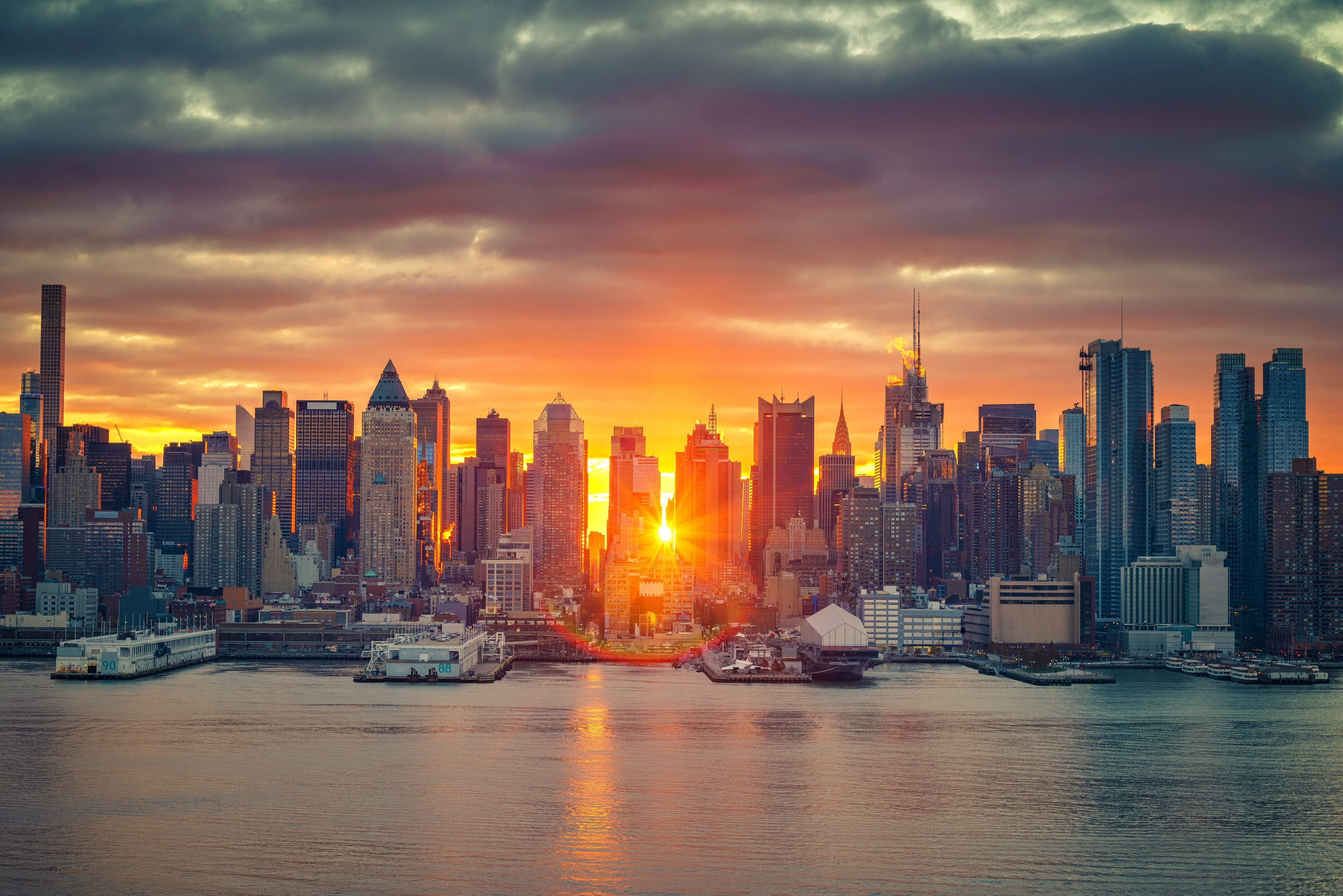 Sunrise Over Lower Manhattan Wallpapers