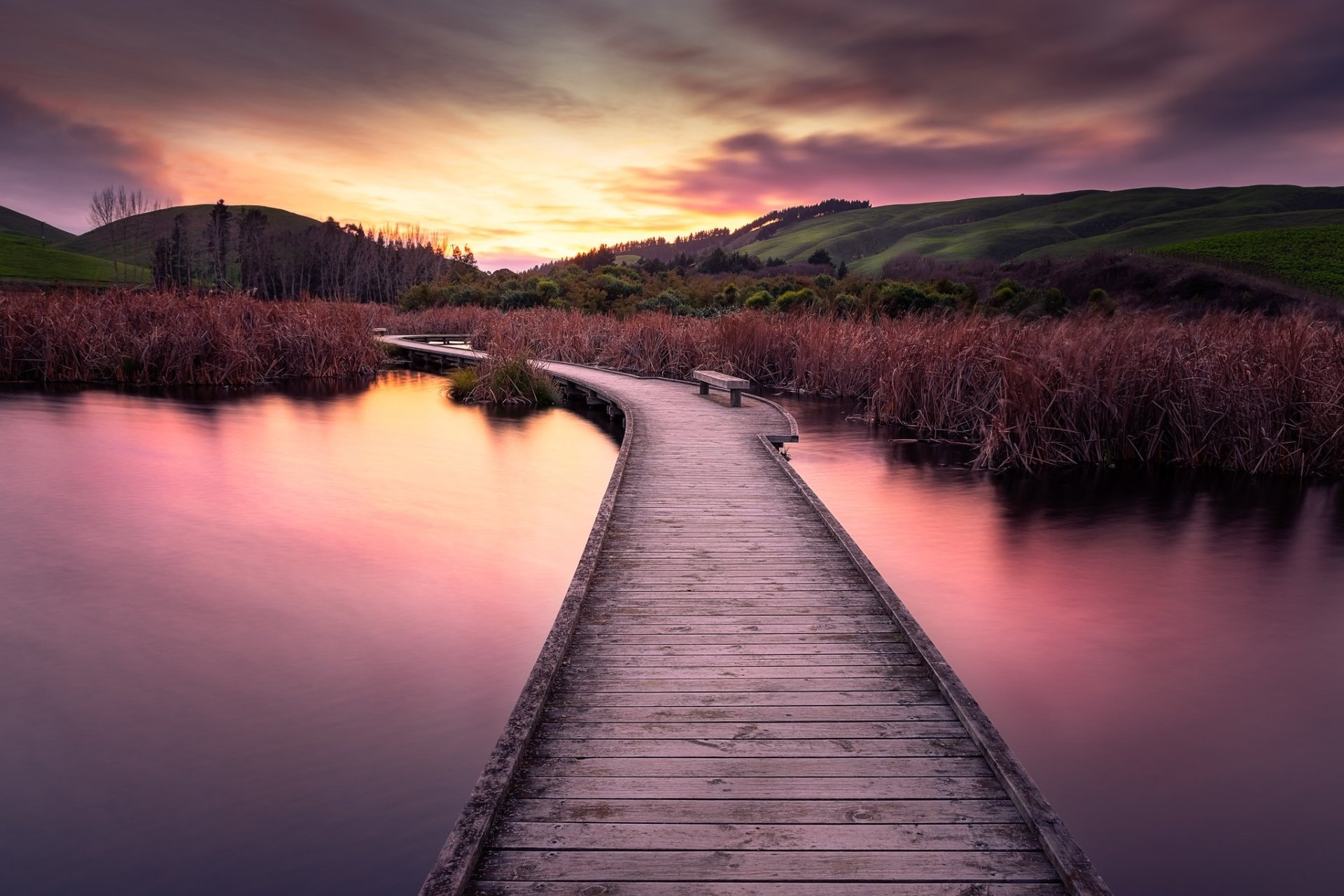 Sunset At Lake Rotoiti New Zealand Wallpapers