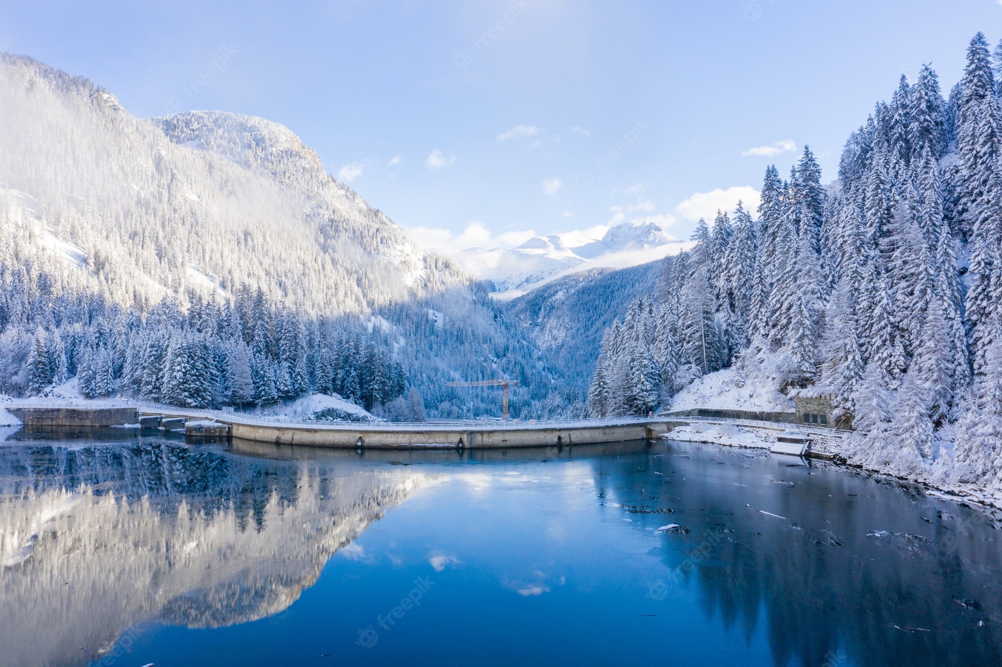 Switzerland Mountains Covered In Winter Snow Wallpapers