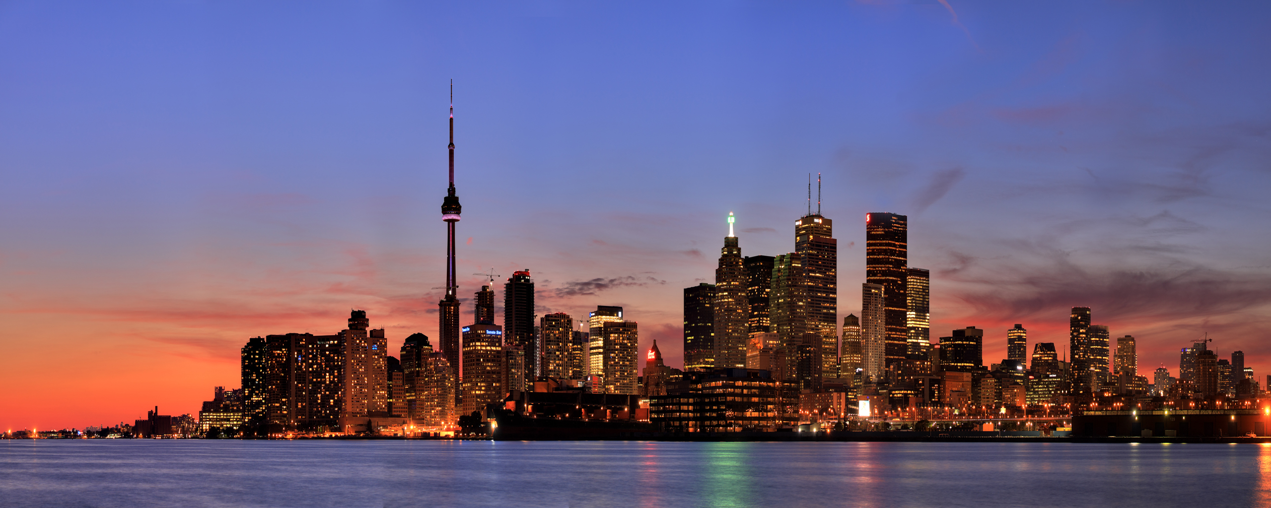 Toronto Ontario Cityscape In Sunset Wallpapers