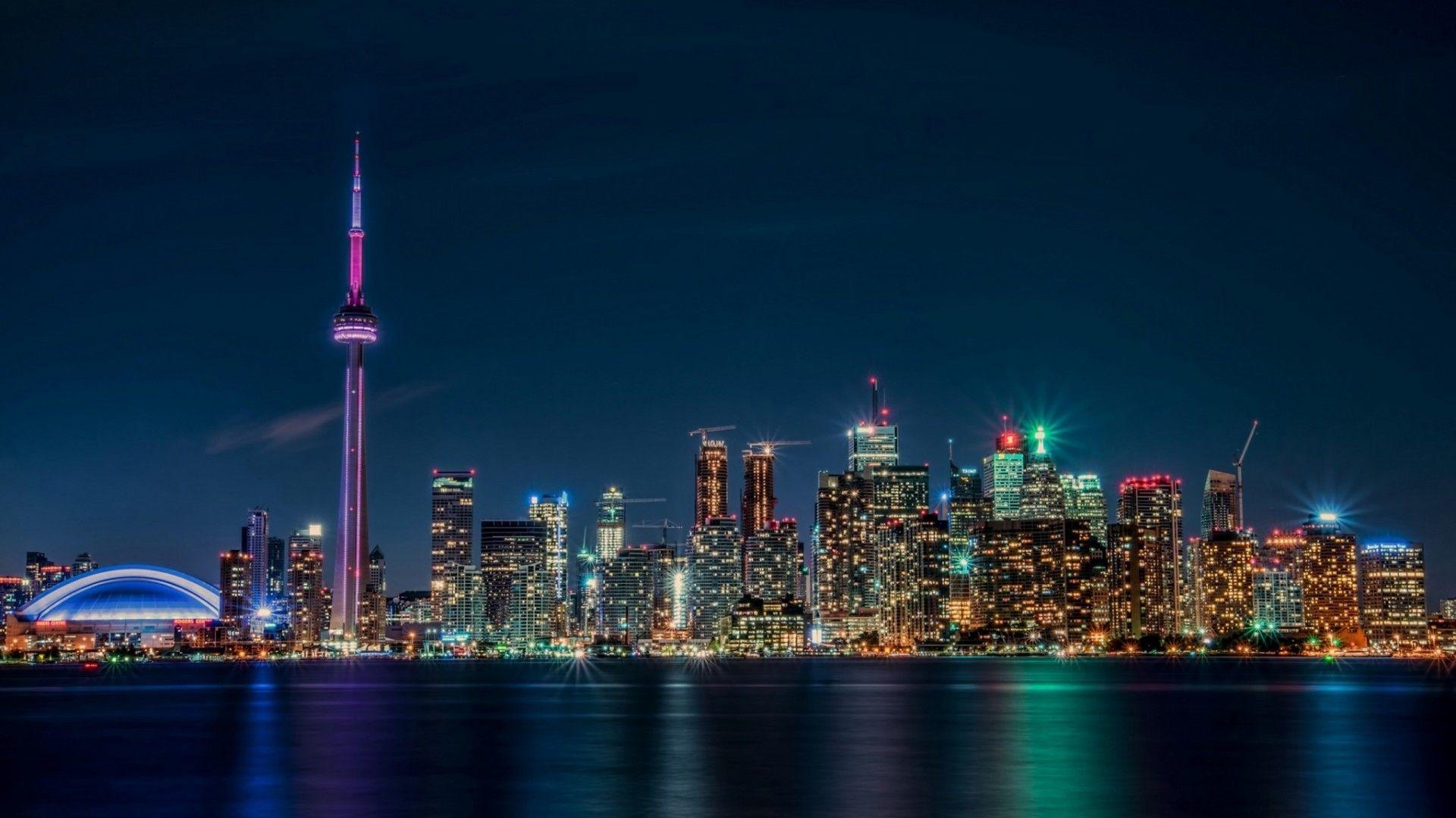 Toronto Ontario Cityscape In Sunset Wallpapers