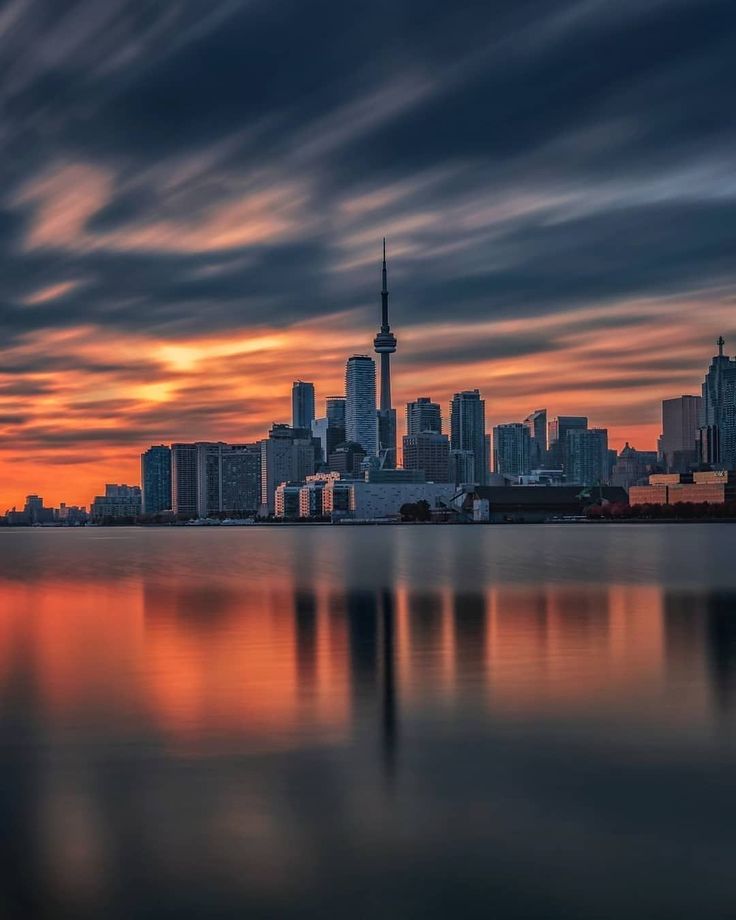 Toronto Ontario Cityscape In Sunset Wallpapers