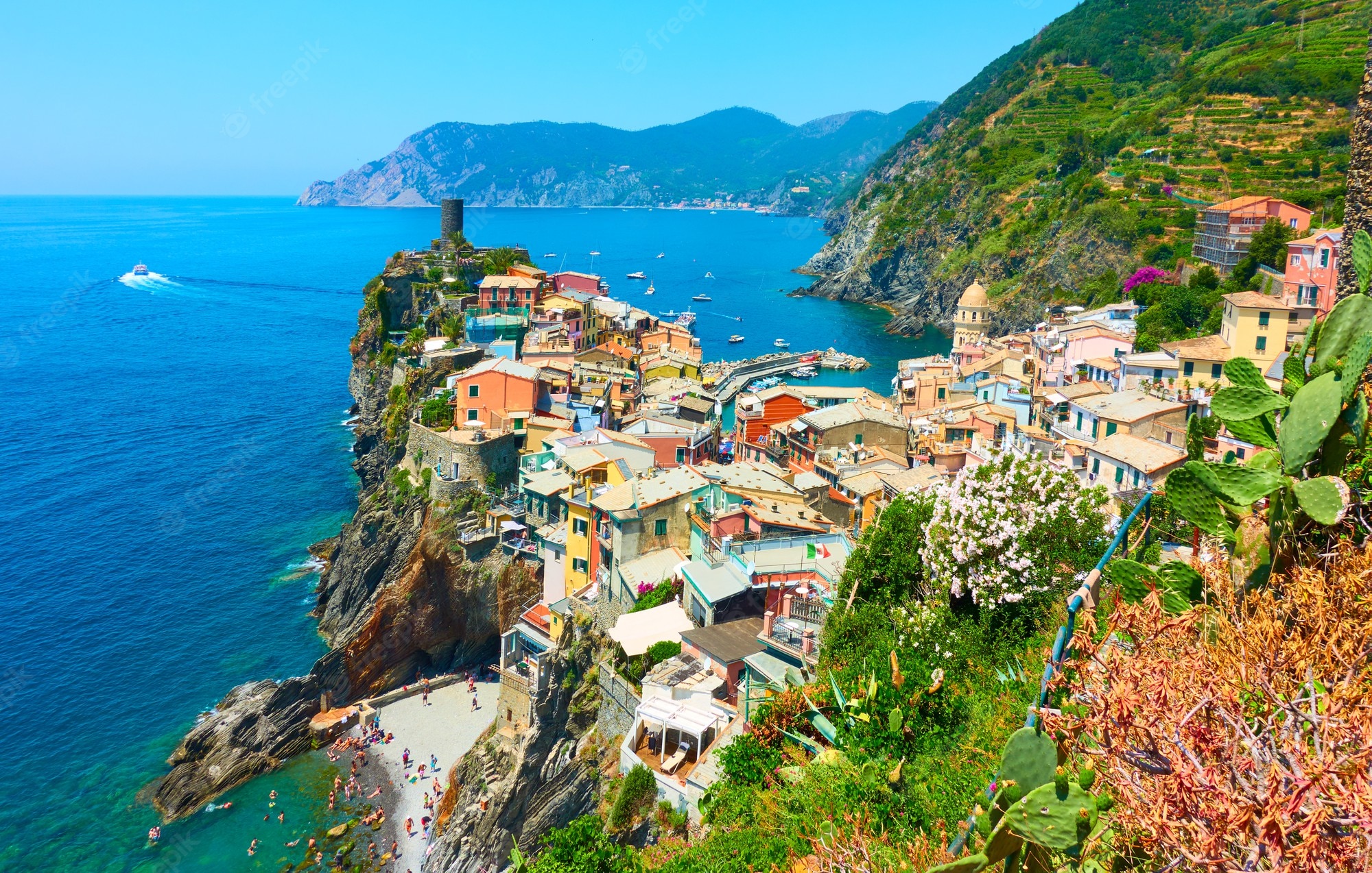 Vernazza Italy Sea And Mountains Nature Landscape Wallpapers