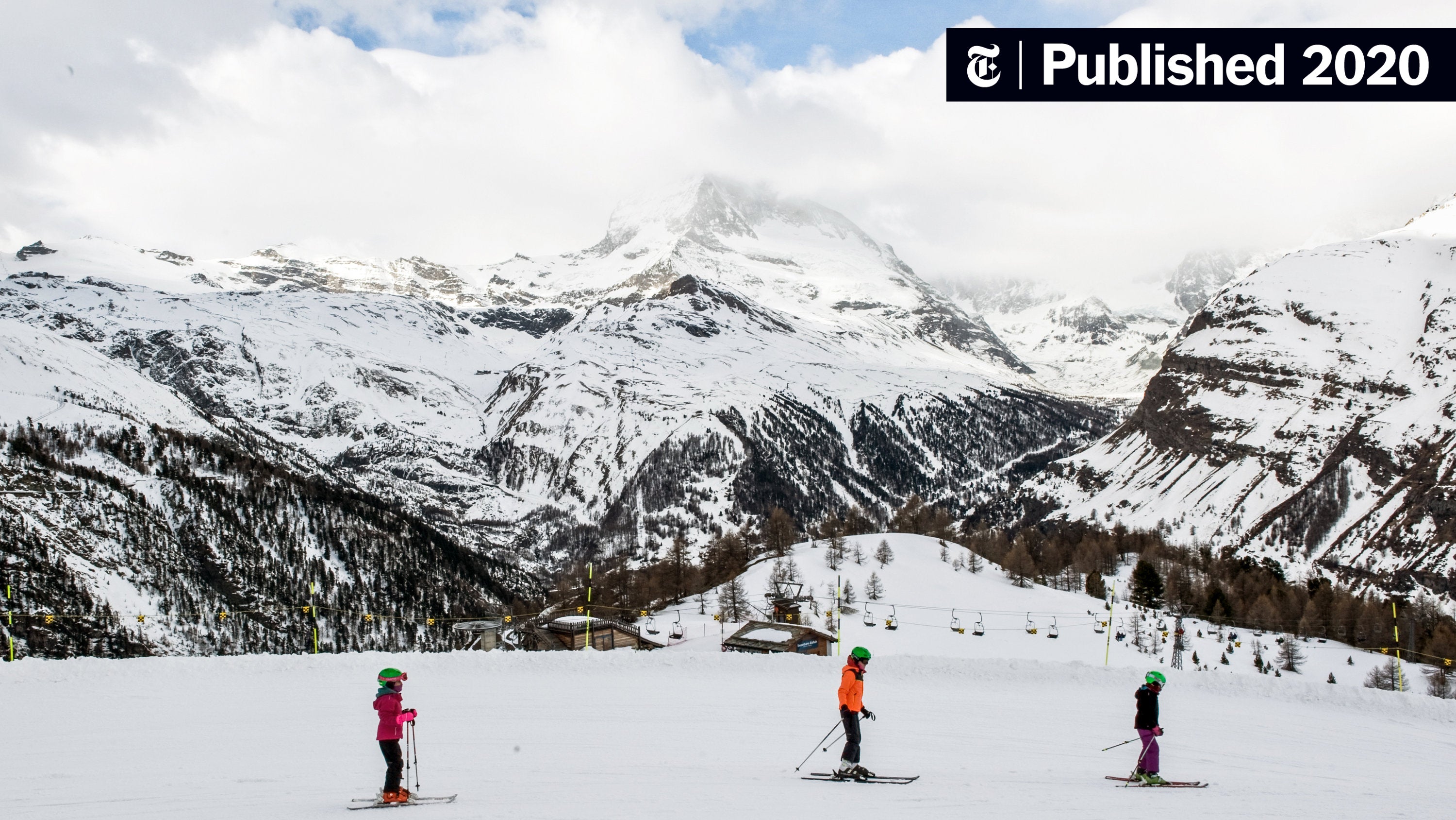 Zermatt-Matterhorn Aerial View At Night Wallpapers