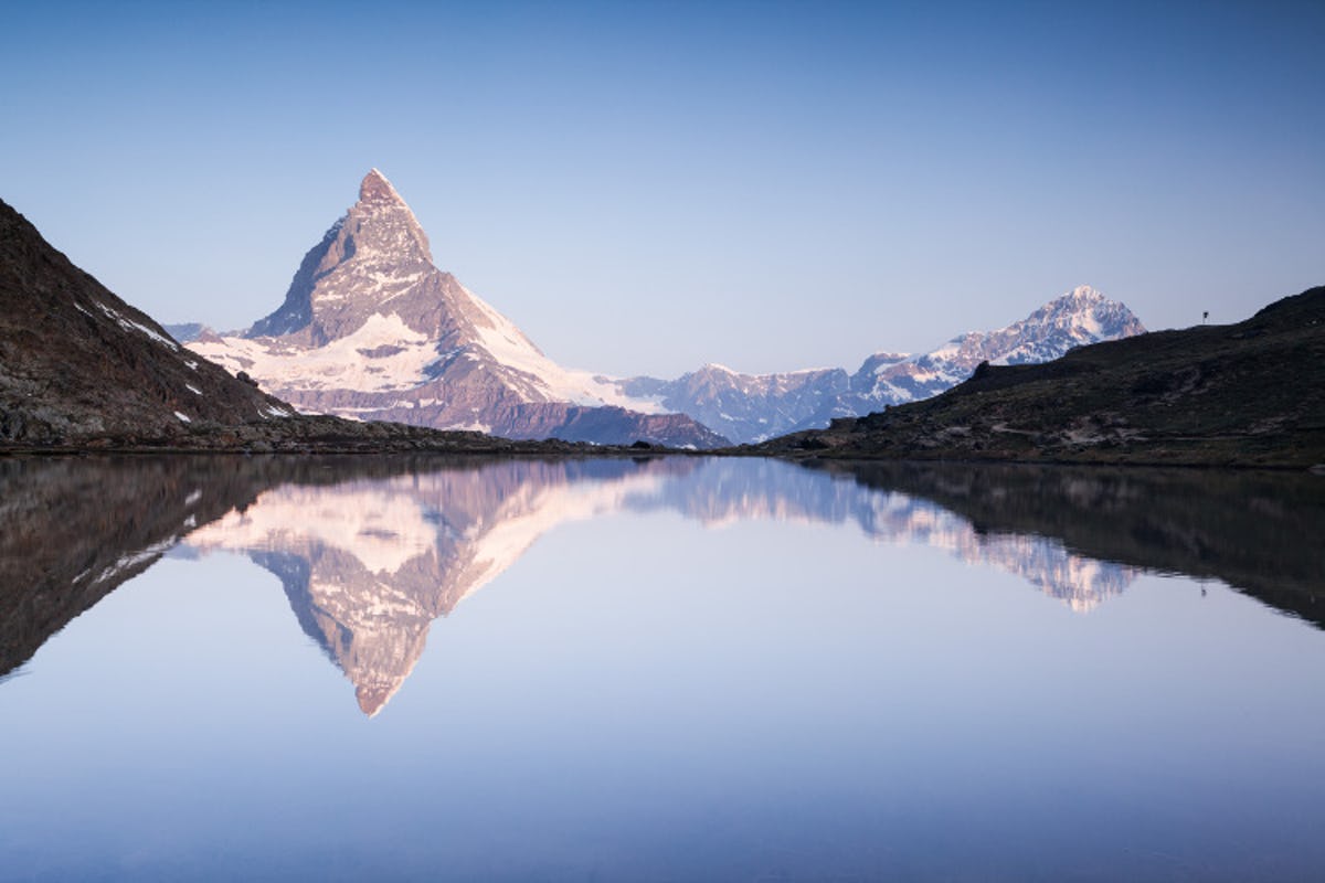 Zermatt-Matterhorn Aerial View At Night Wallpapers