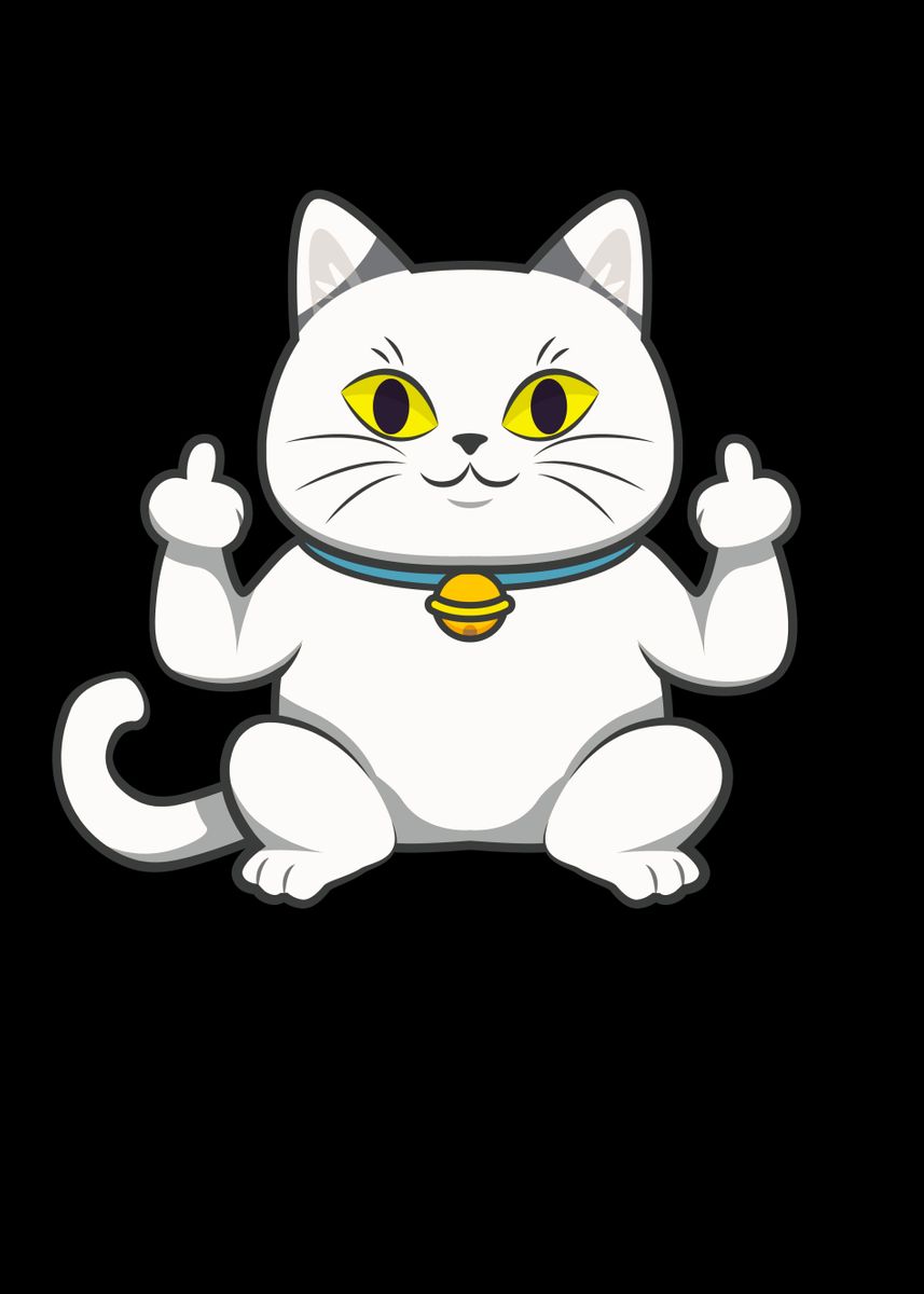 Cat Showing Middle Finger Wallpapers