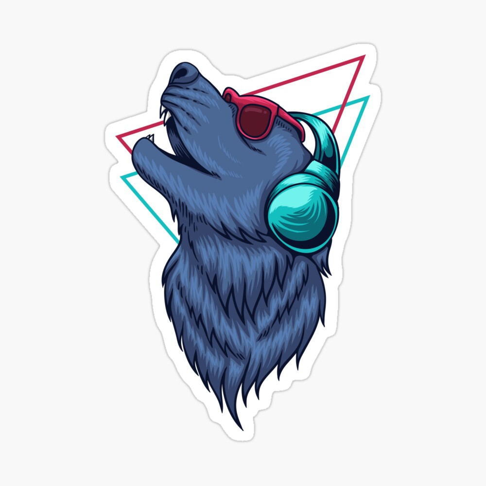 Wolf Wearing Headphones Wallpapers