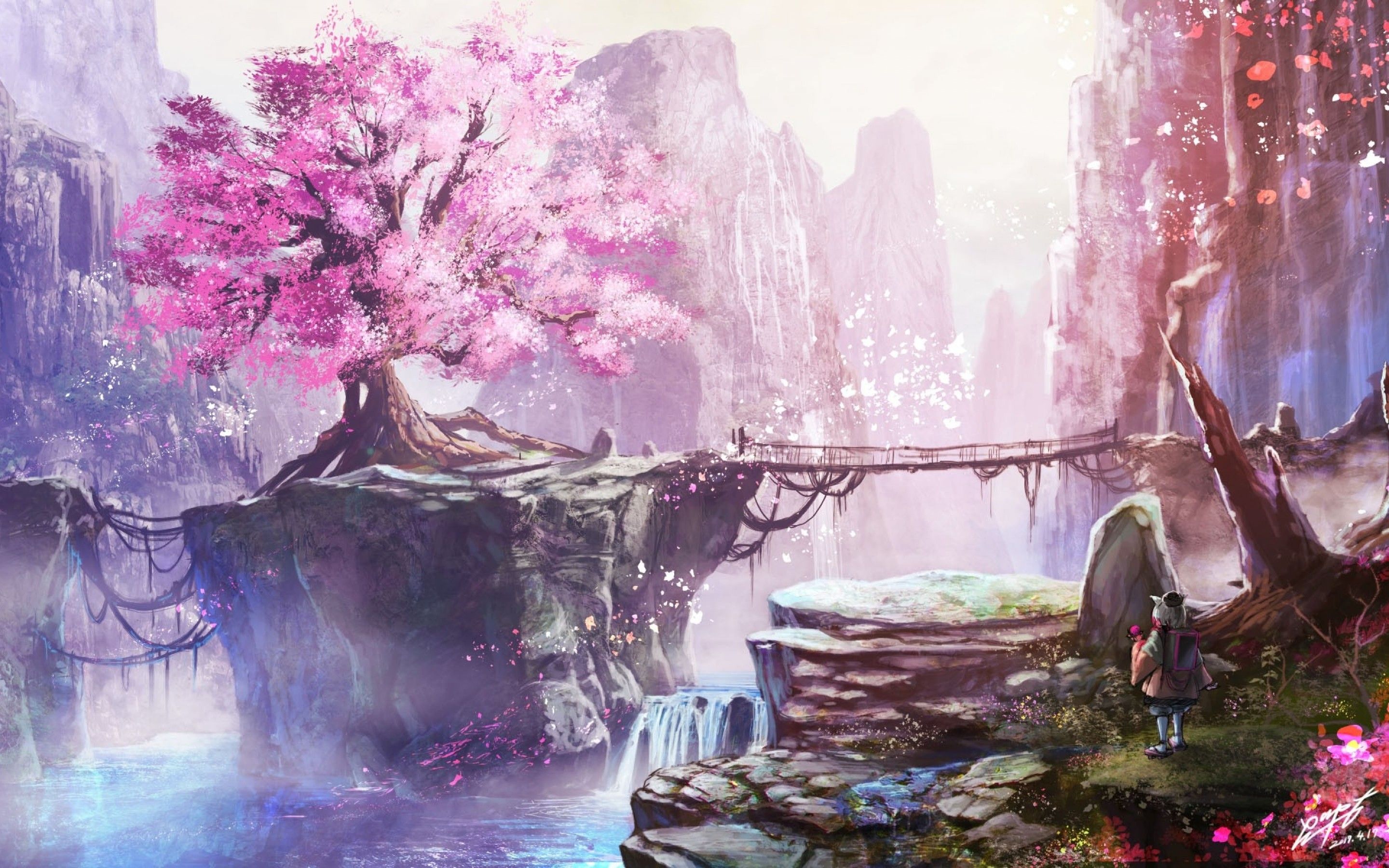 Cherry Blossom Tree Anime Wallpapers