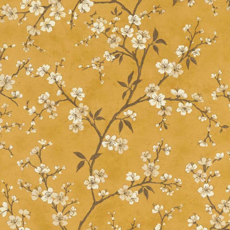 Cherry Blossom Yellow Wallpapers