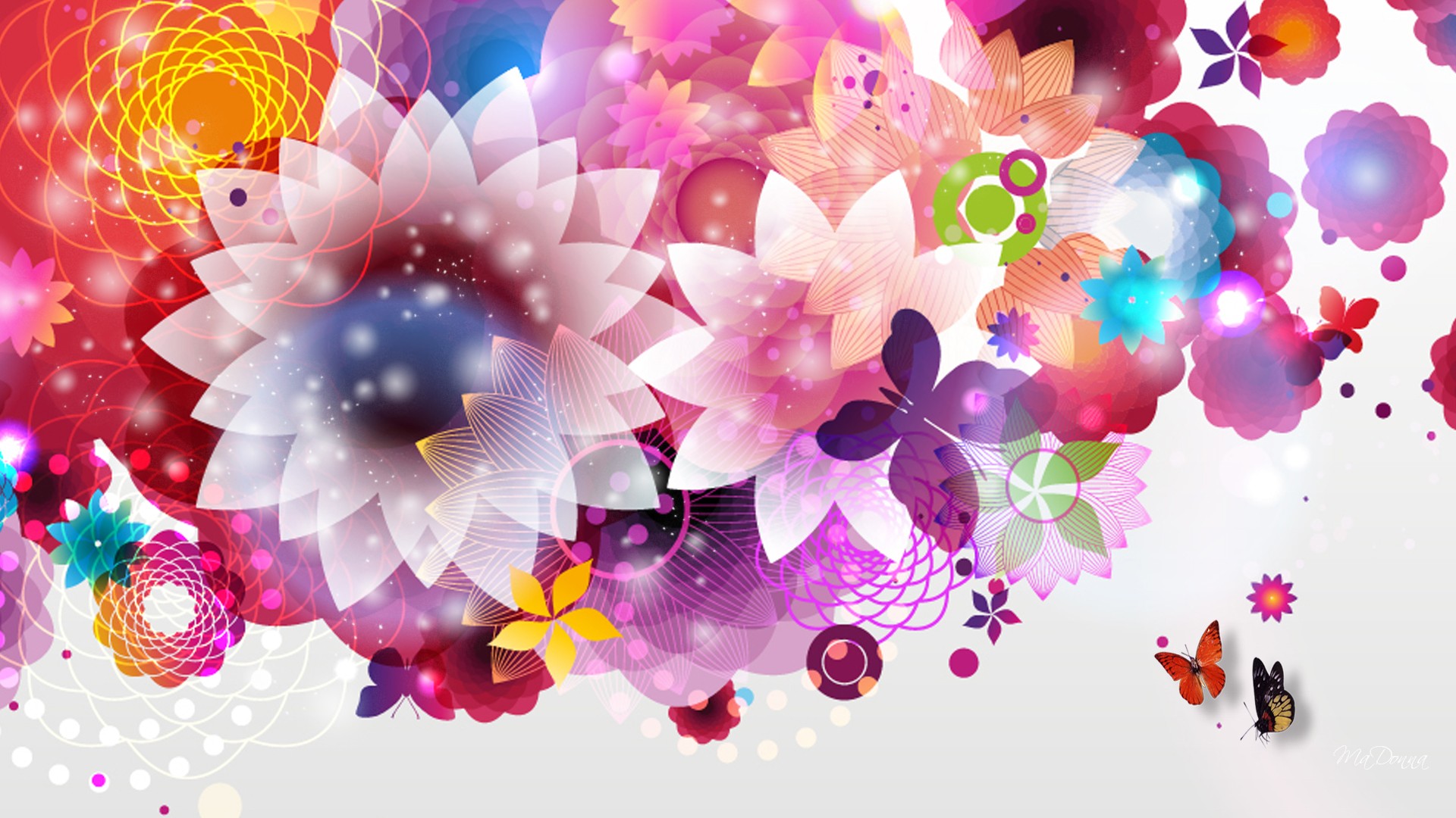 Colorful Abstract Flower Wallpapers