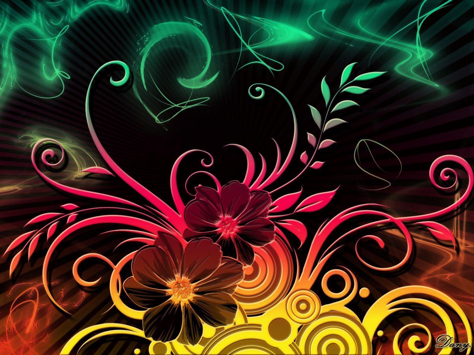 Colorful Abstract Flower Wallpapers