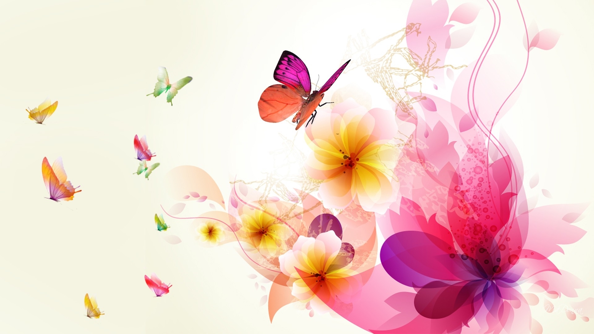 Colorful Abstract Flower Wallpapers