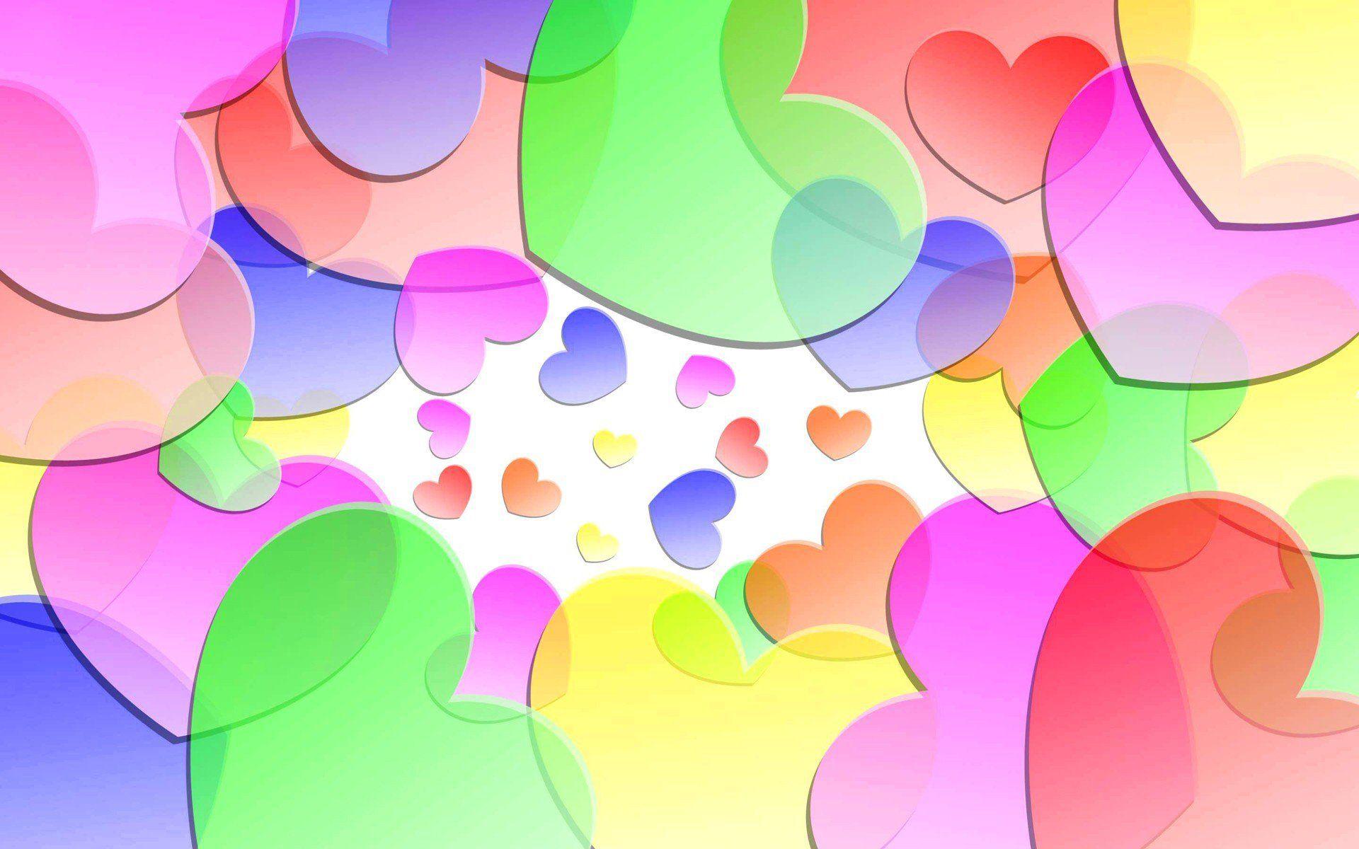 Colorful Abstract Hearts Wallpapers