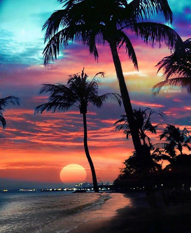 Colorful Beach Sunset Wallpapers