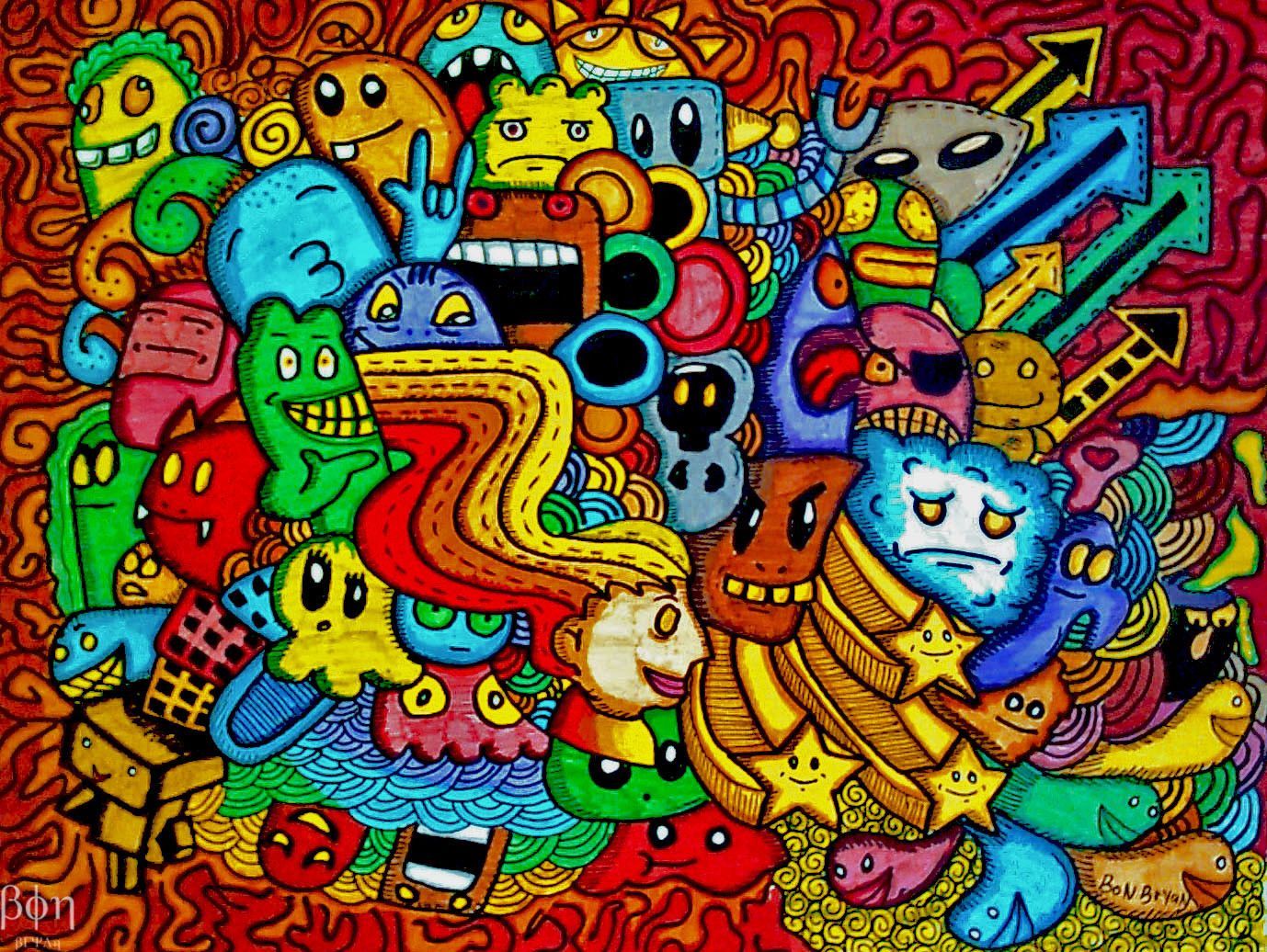 Colorful Doodle Art Wallpapers