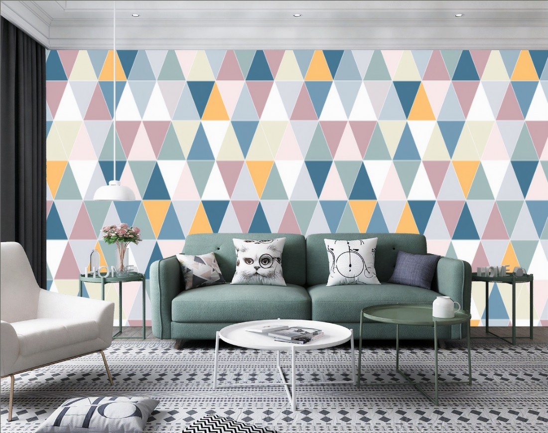 Colorful Geometric Triangle Wallpapers