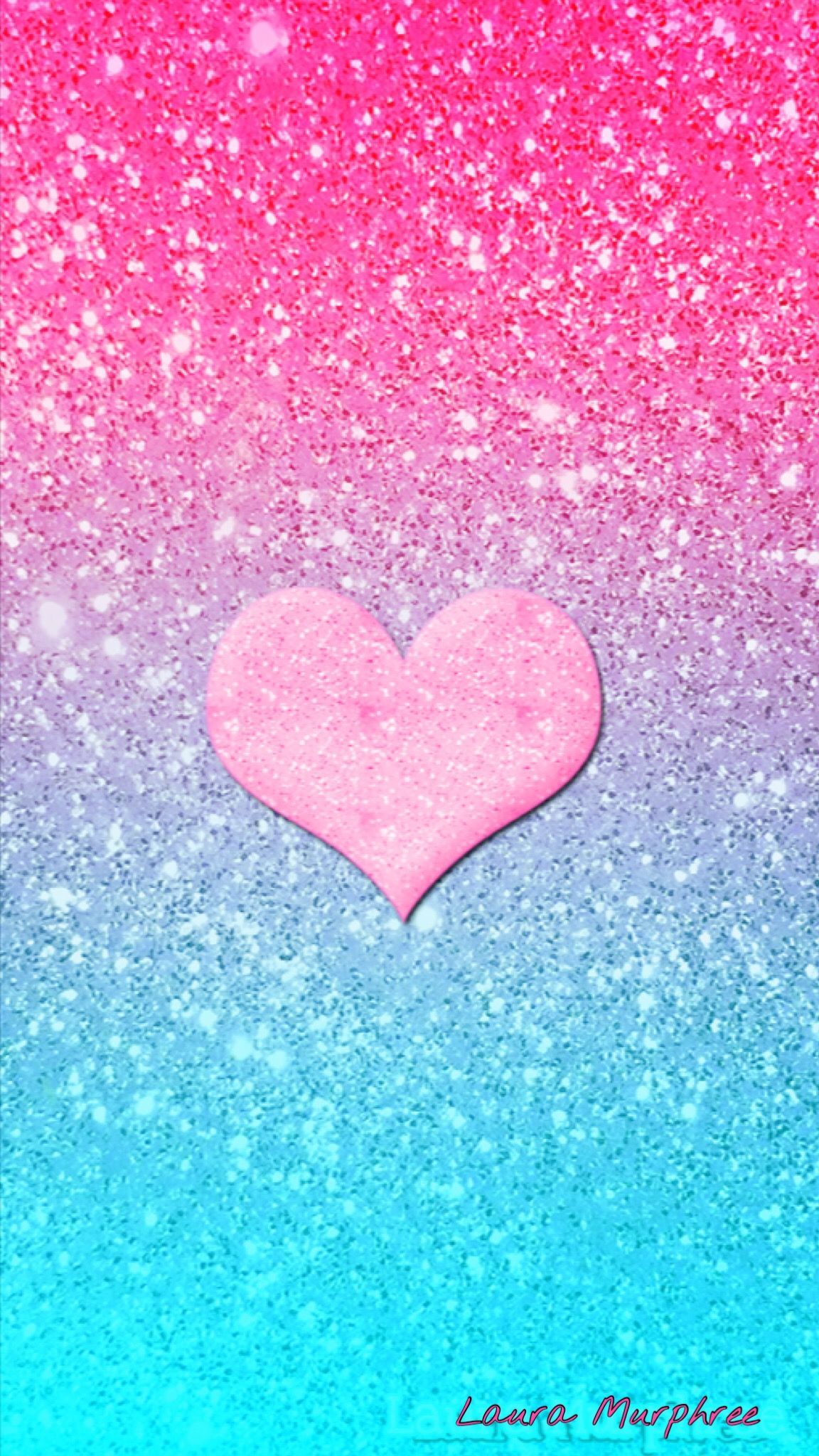 Colorful Glitter Hearts Wallpapers