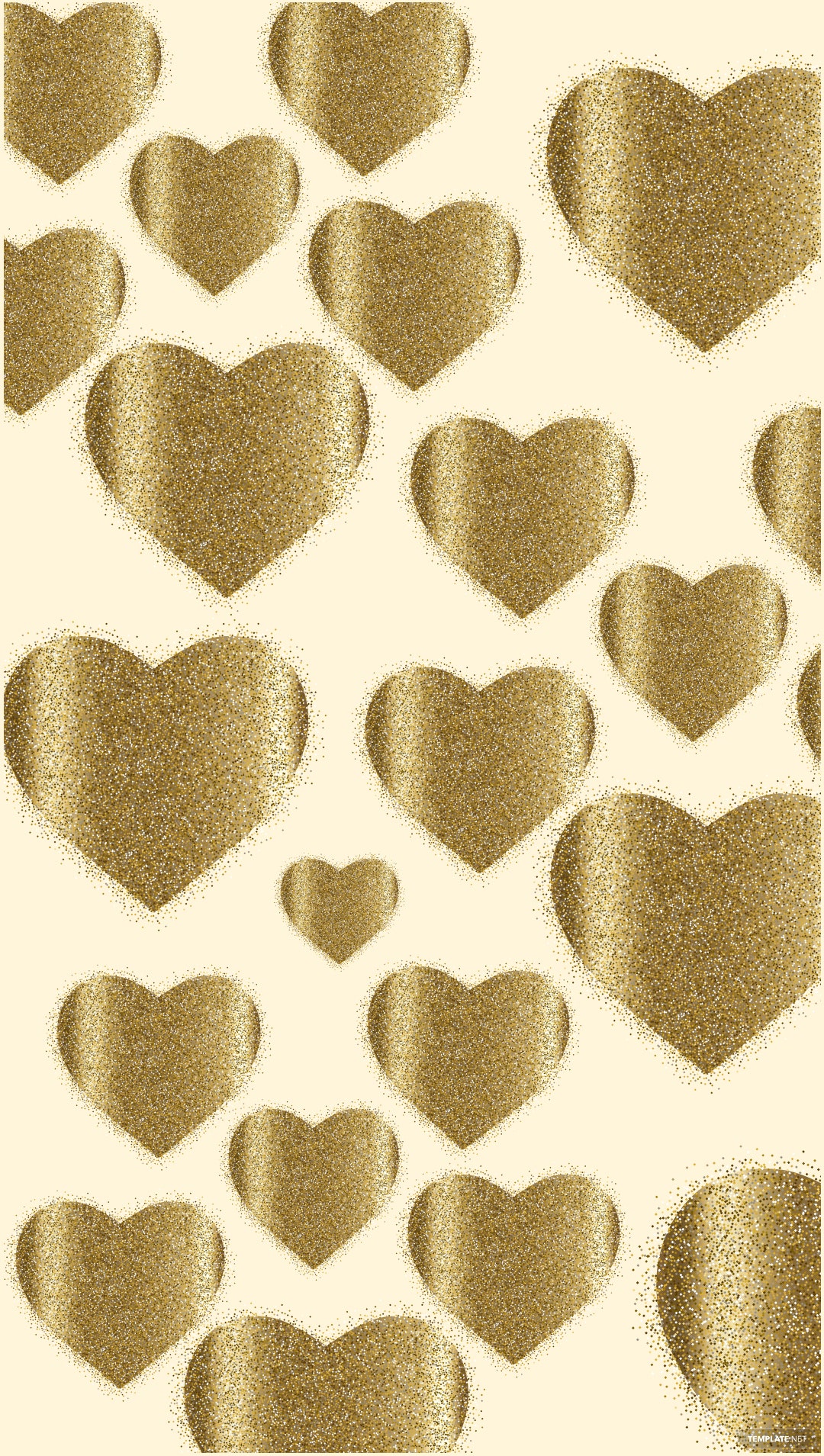 Colorful Glitter Hearts Wallpapers