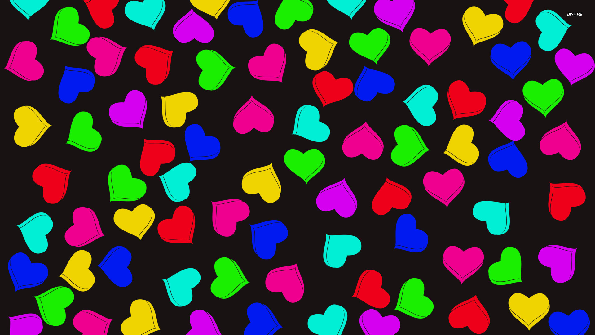 Colorful Hearts Wallpapers