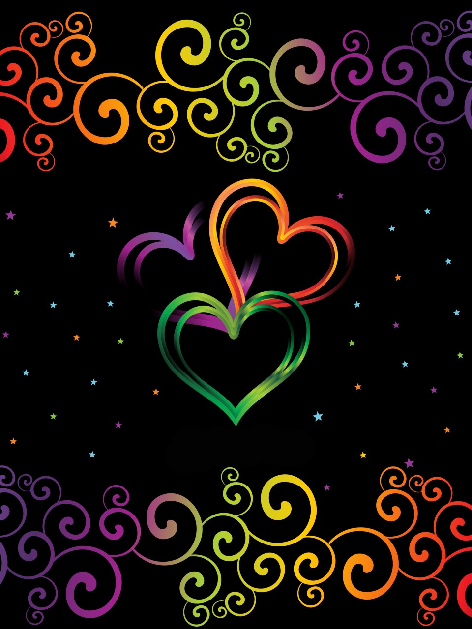 Colorful Hearts Wallpapers