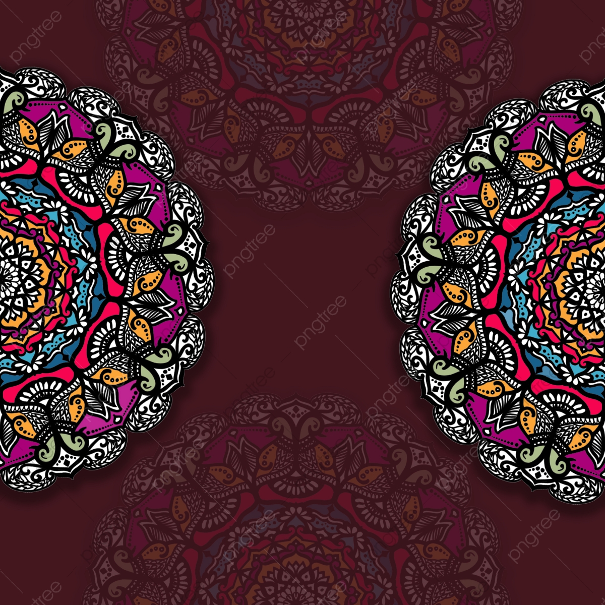 Colorful Mandala Pattern Wallpapers