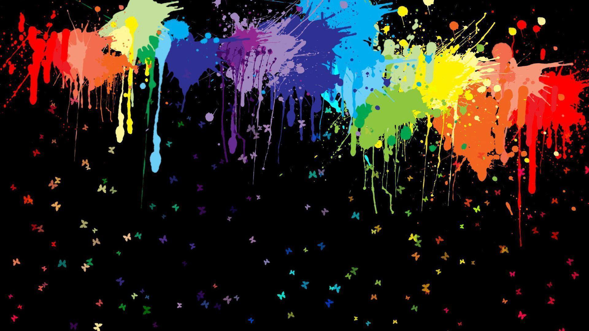 Colorful Paint Splatter Wallpapers