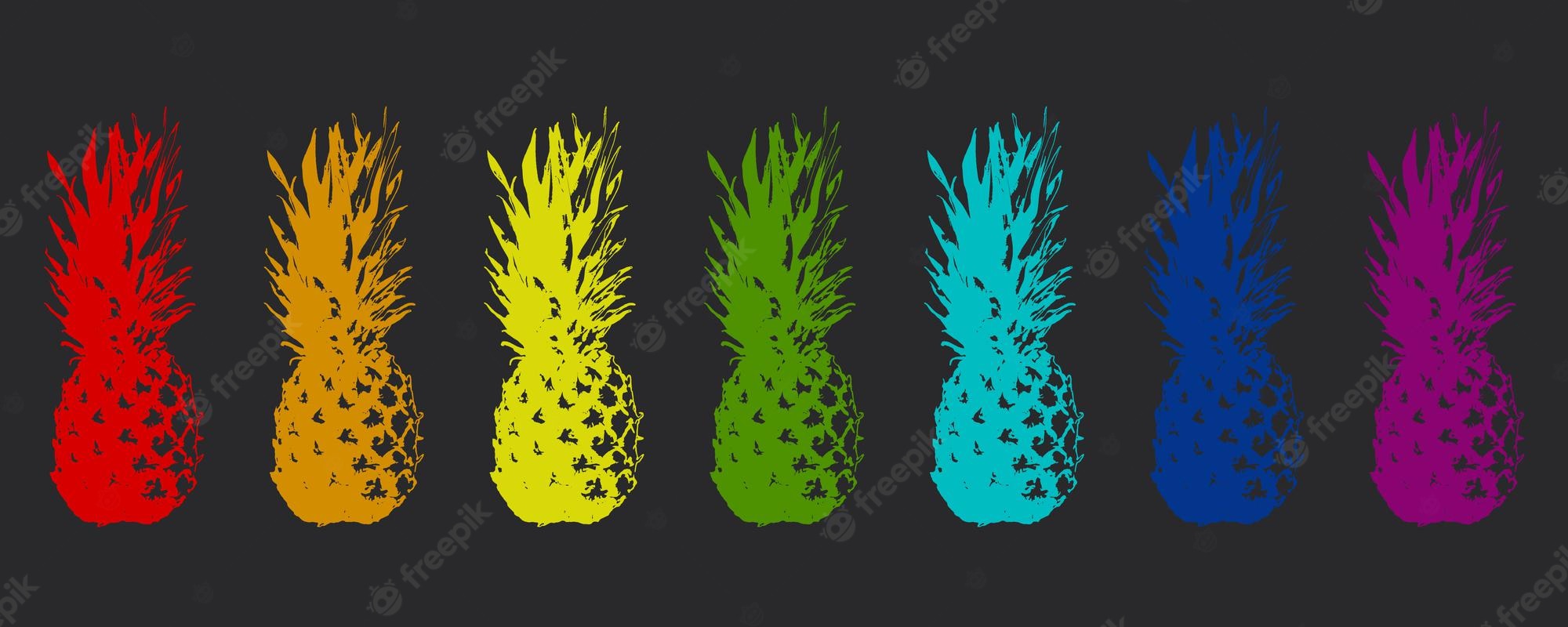 Colorful Pineapple Wallpapers