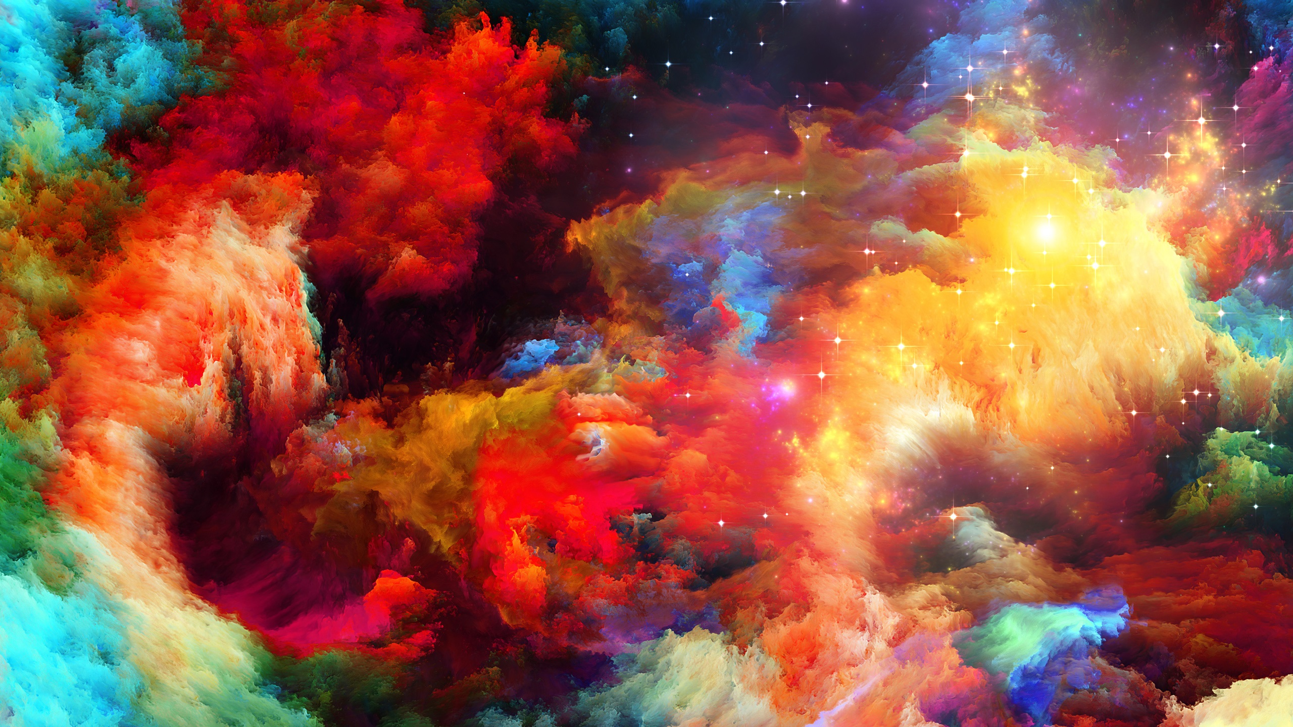 Colorful Space Digital Art Abstract Wallpapers