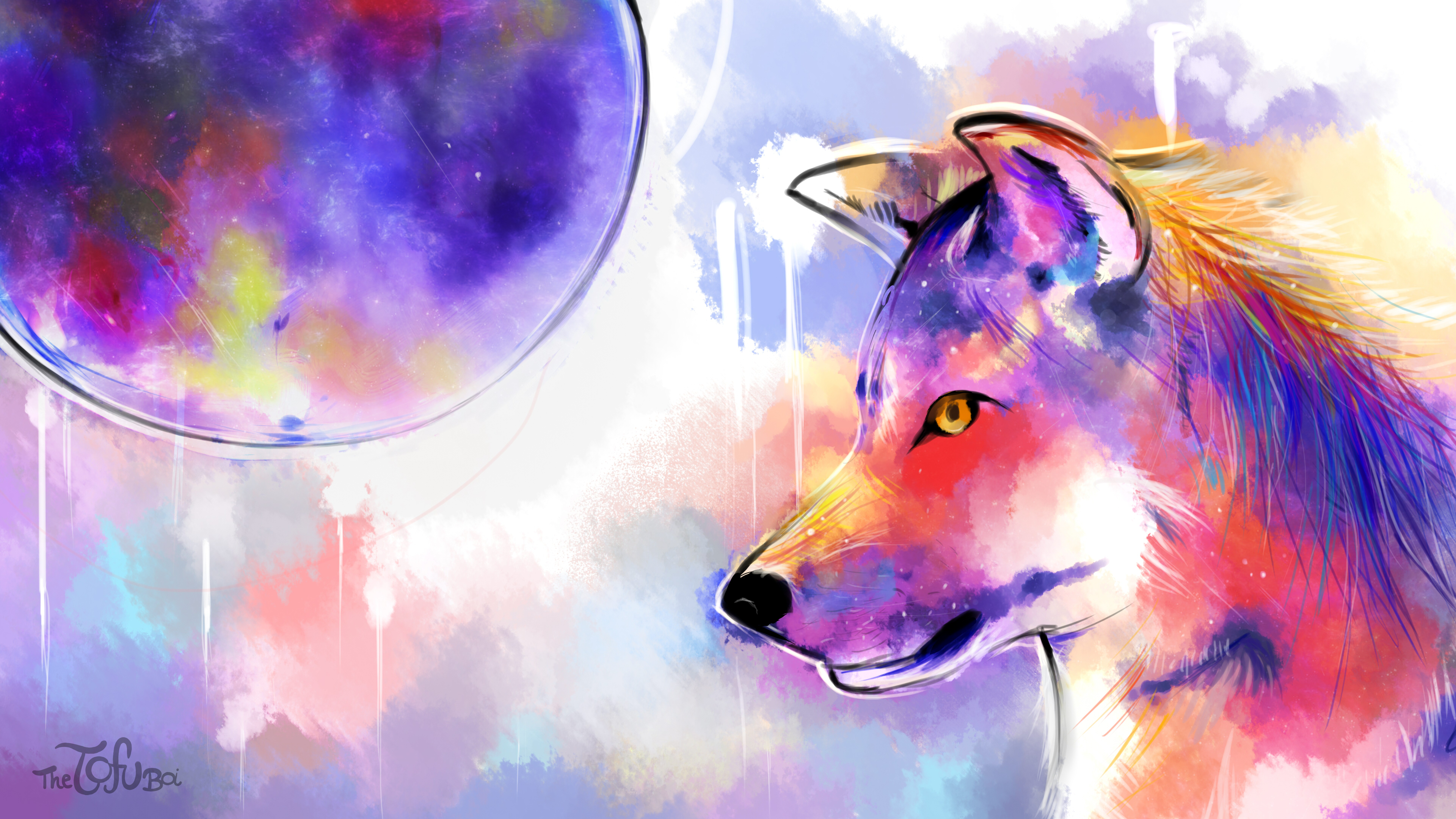 Colorful Wolf Wallpapers