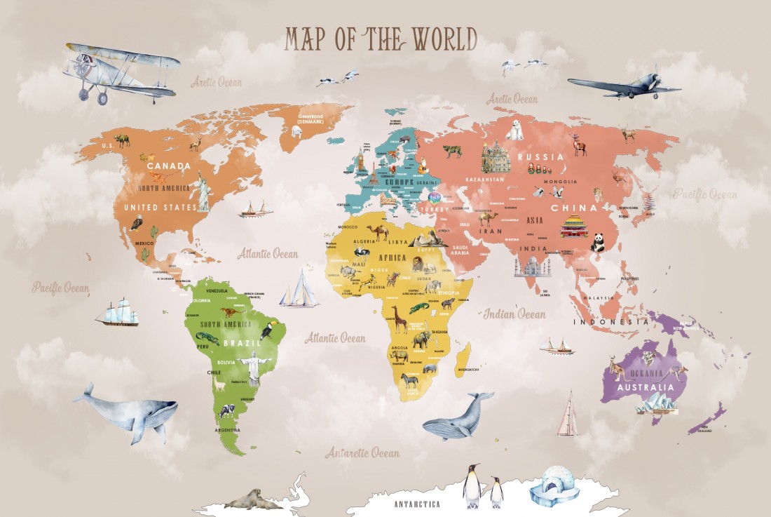 Colorful World Map Wallpapers