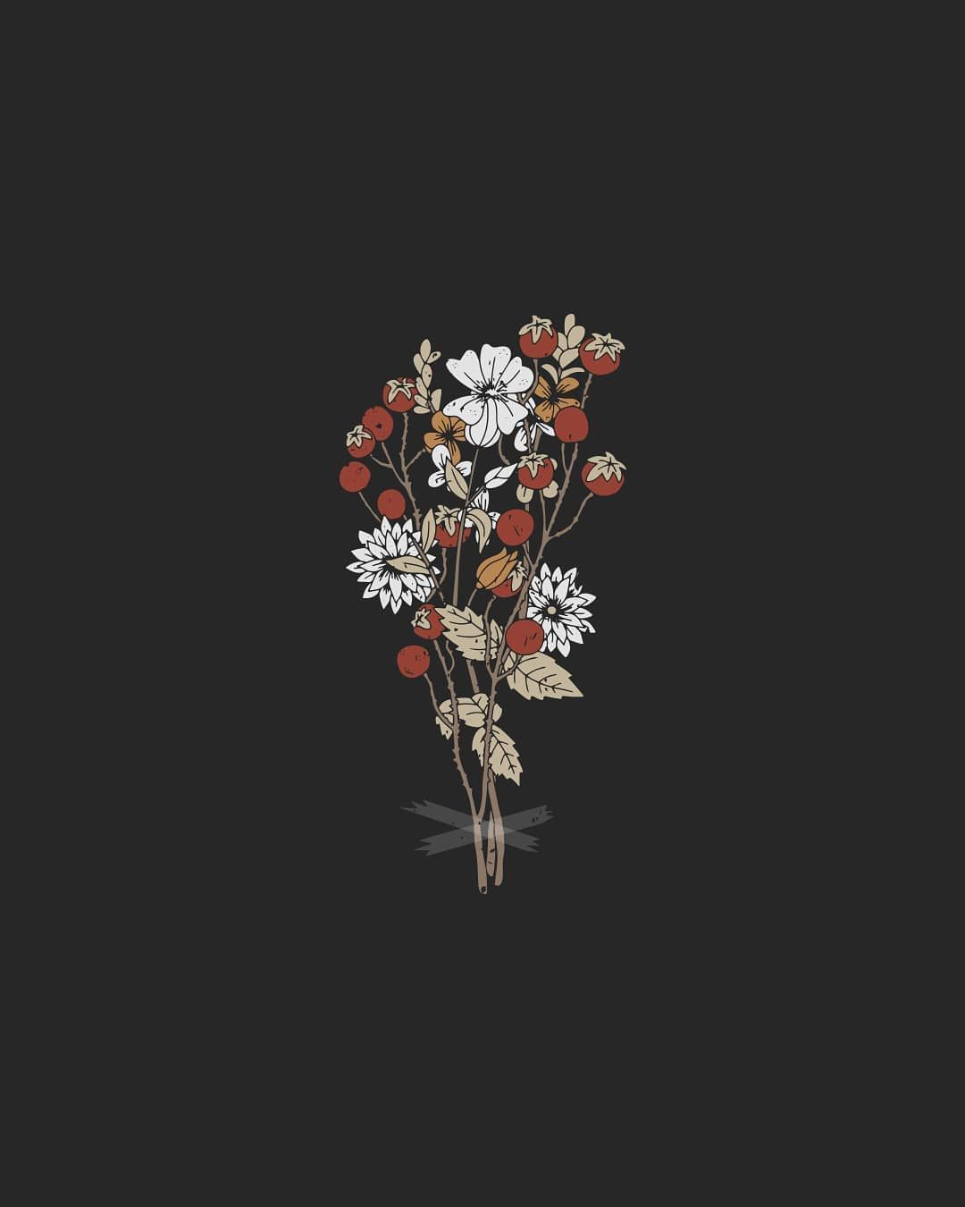 Dark Aesthetic Floral Wallpapers