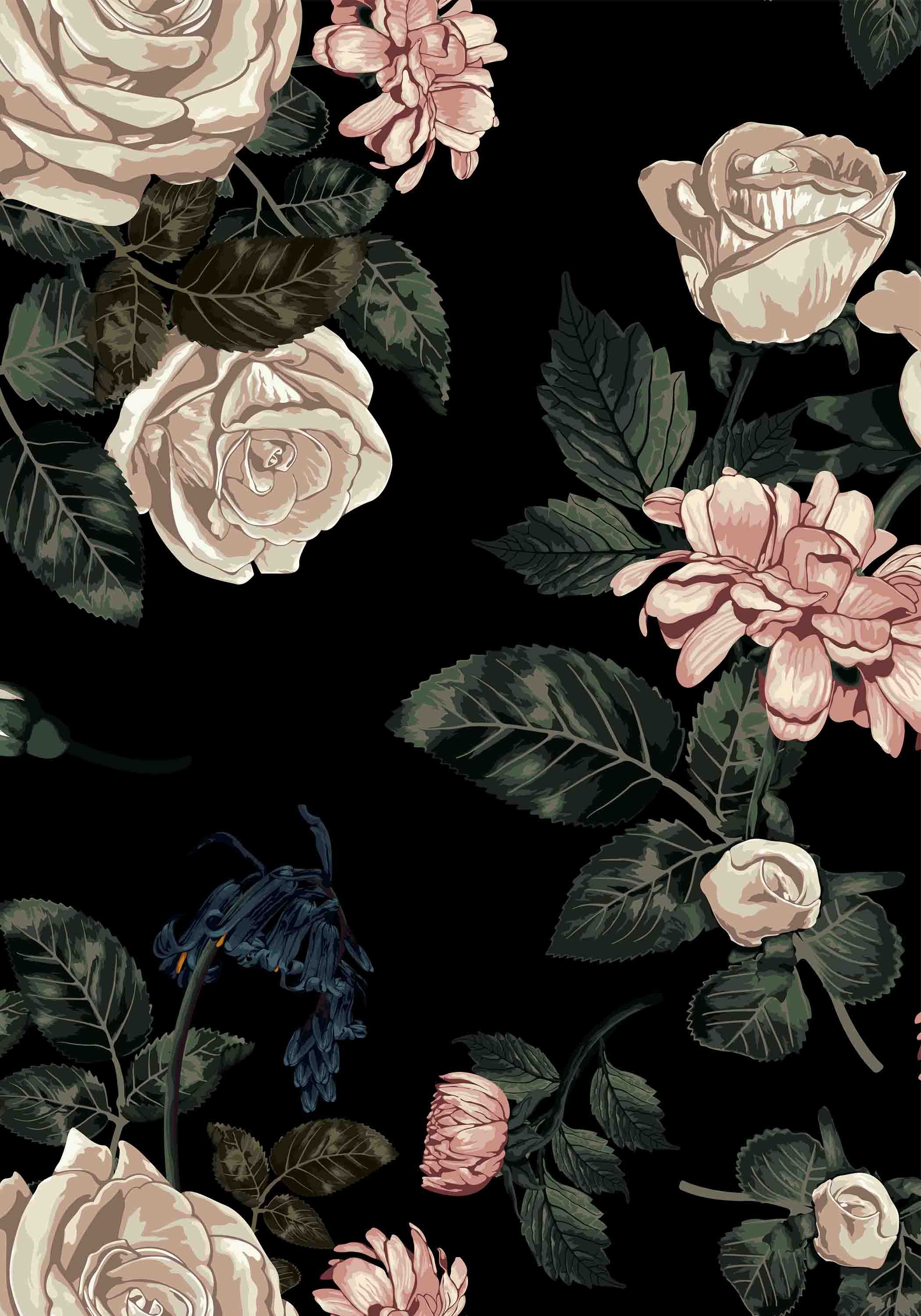 Dark Floral Iphone Wallpapers