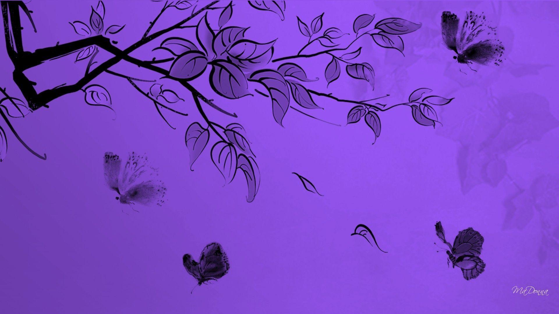 Dark Purple Butterfly Wallpapers