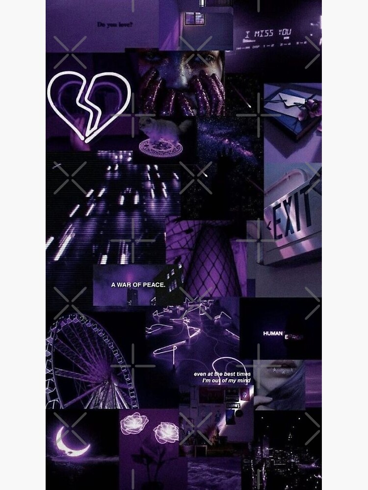 Dark Purple Collage Aesthetic Wallpapers