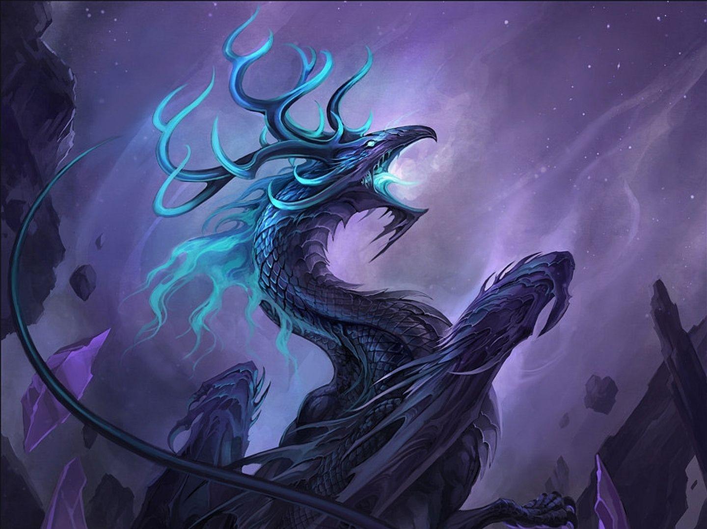 Dark Purple Dragon Wallpapers