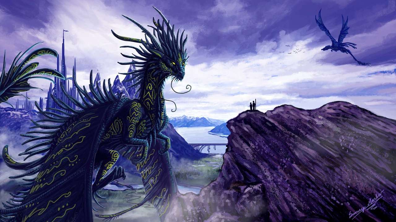 Dark Purple Dragon Wallpapers