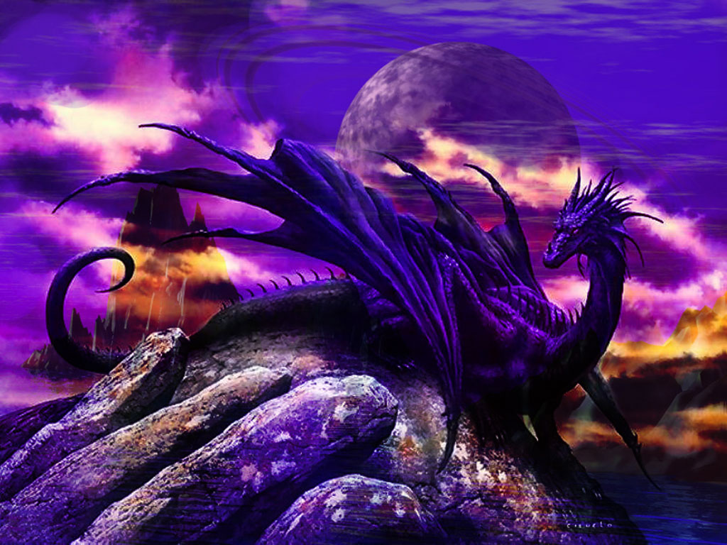 Dark Purple Dragon Wallpapers