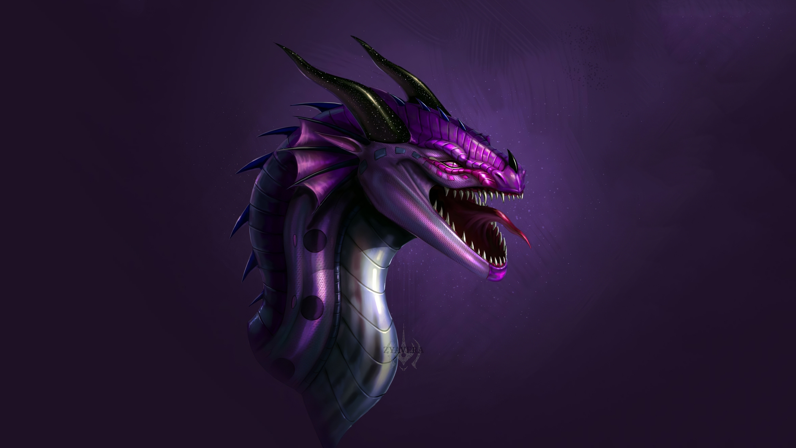 Dark Purple Dragon Wallpapers