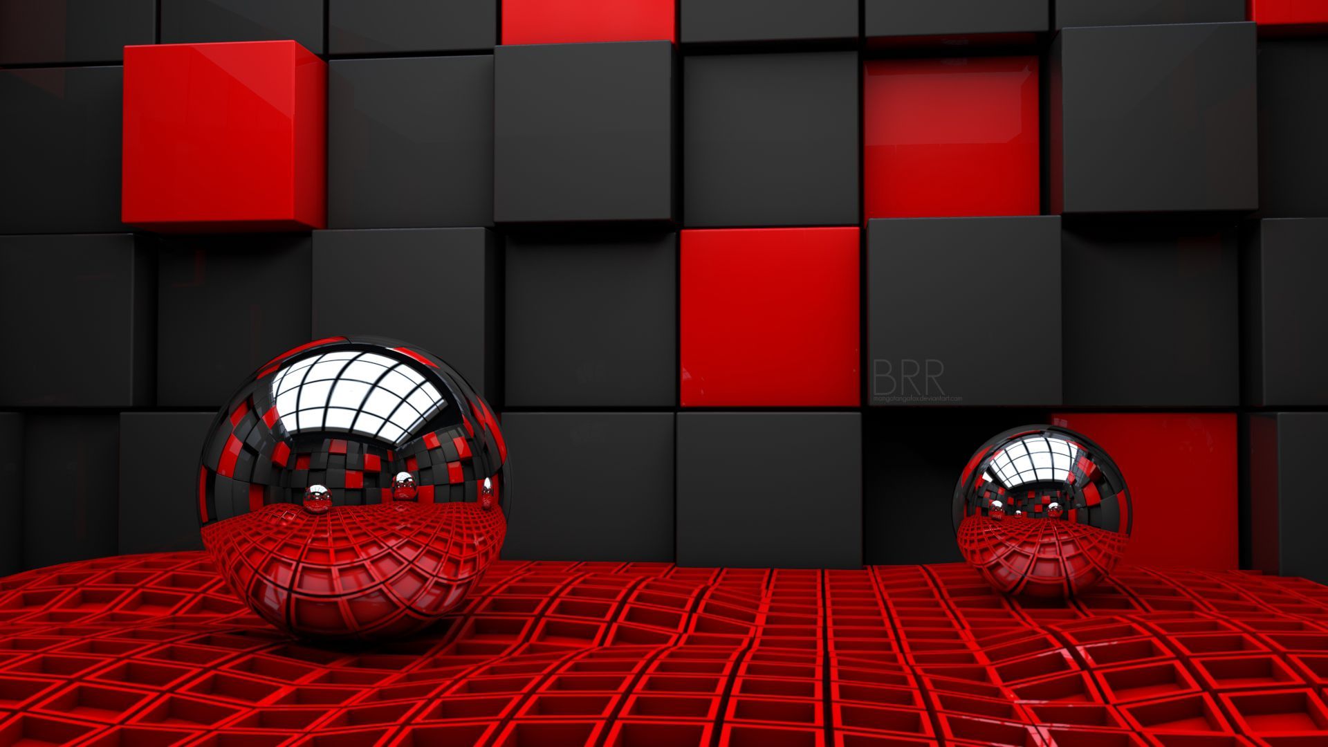 Dark Red 3D Wallpapers