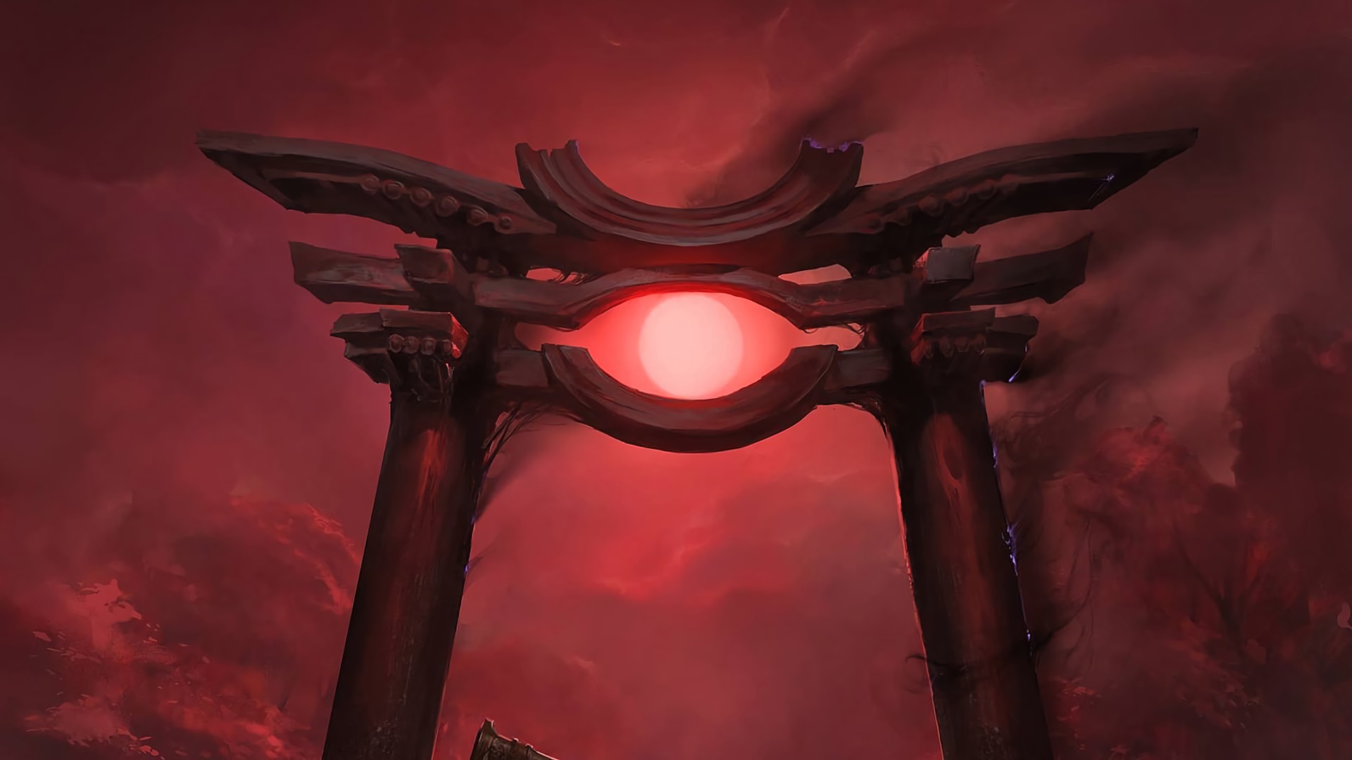 Dark Red Moon Wallpapers