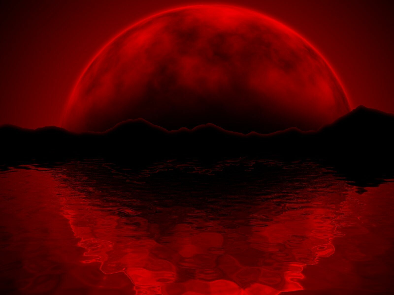 Dark Red Moon Wallpapers
